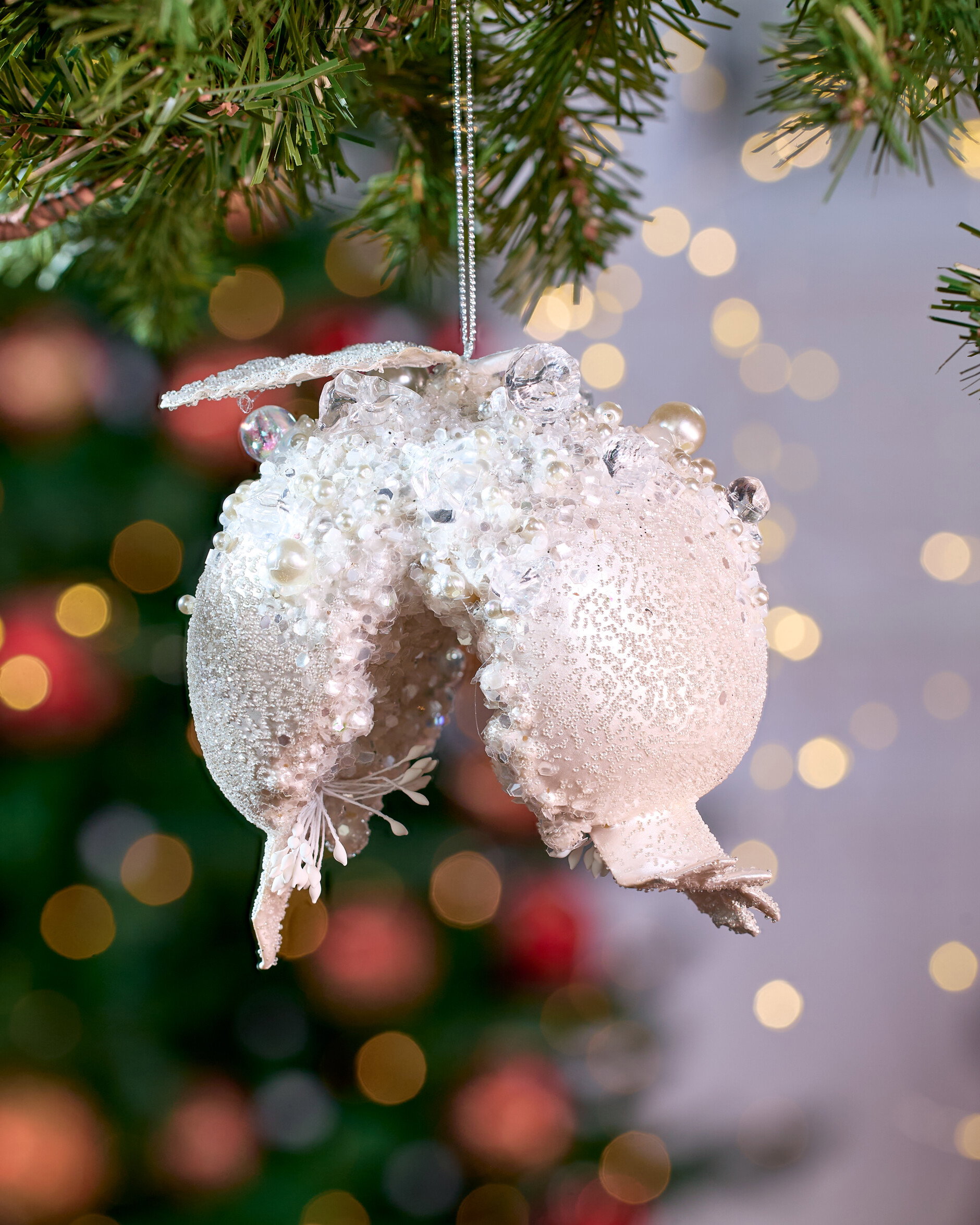 Pomegranate Weihnachtsbaumschmuck silber