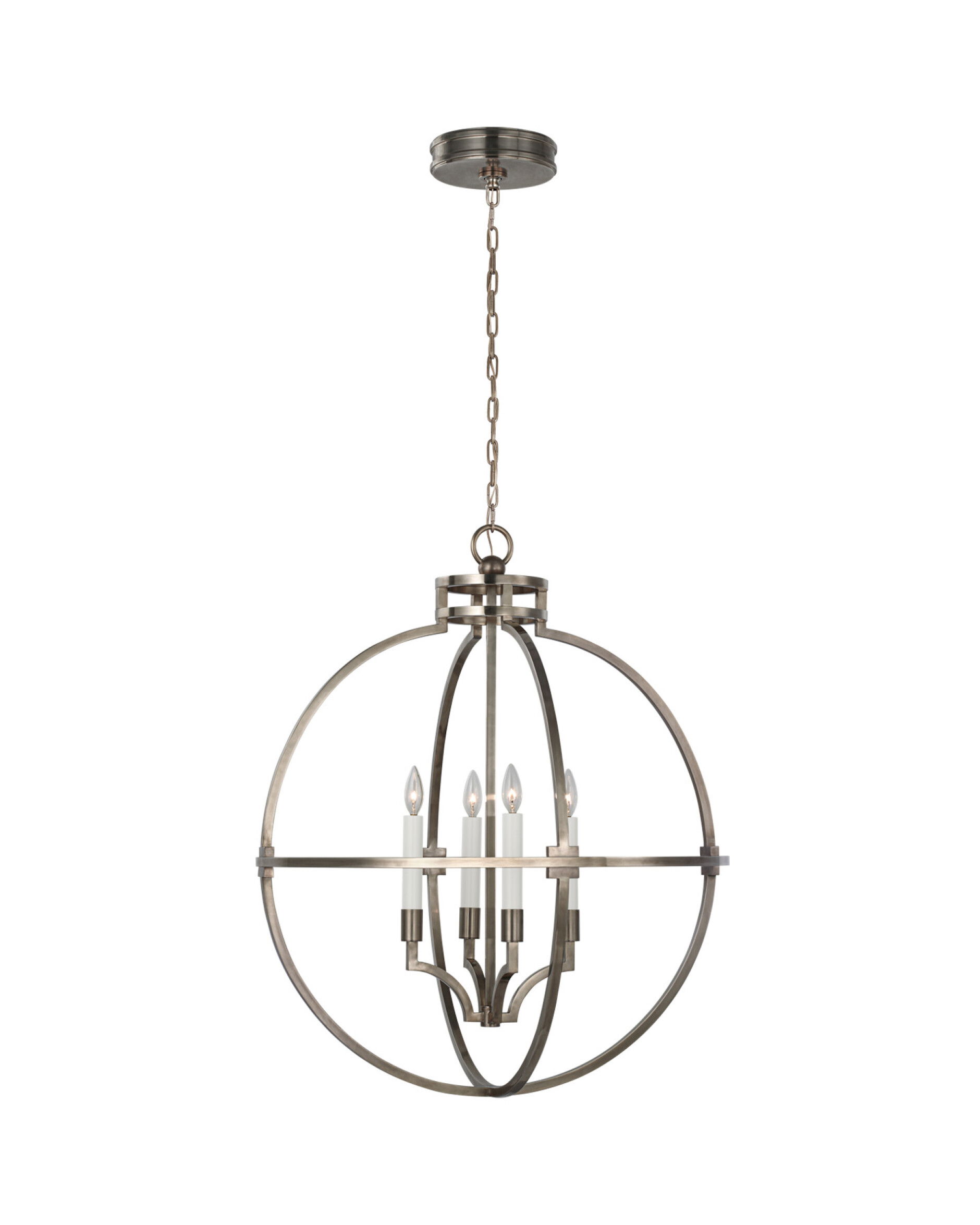 Lexie 30" Globe taklampa antik nickel