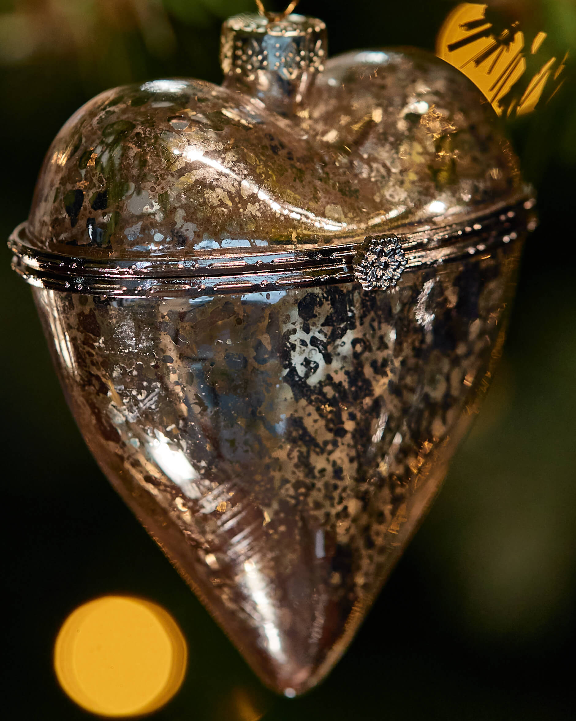 Harmony hjärta julgransdekoration silver