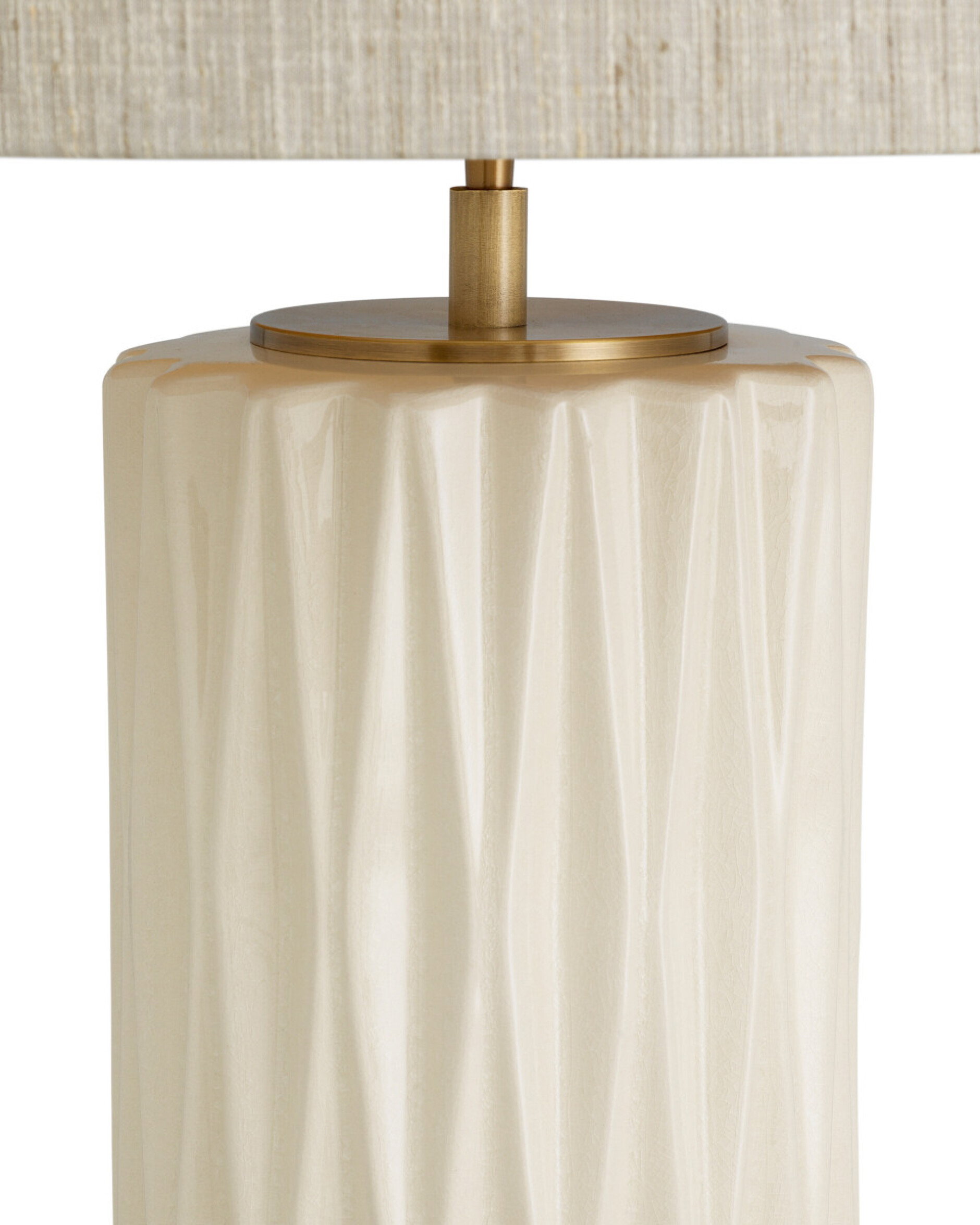 Amarello bordlampe creme keramik
