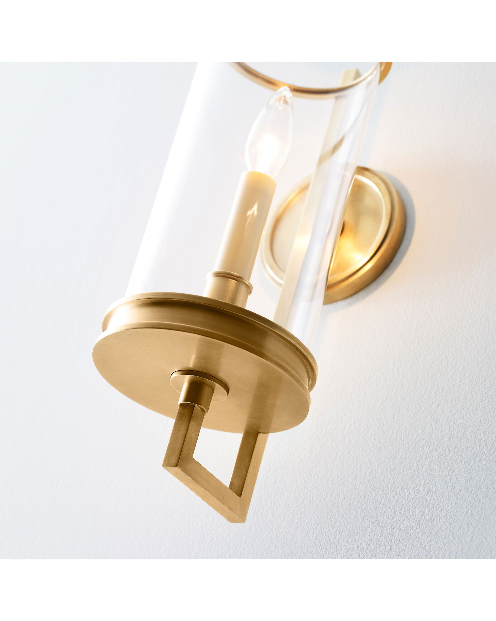 Glendon vägglampa antik mässing