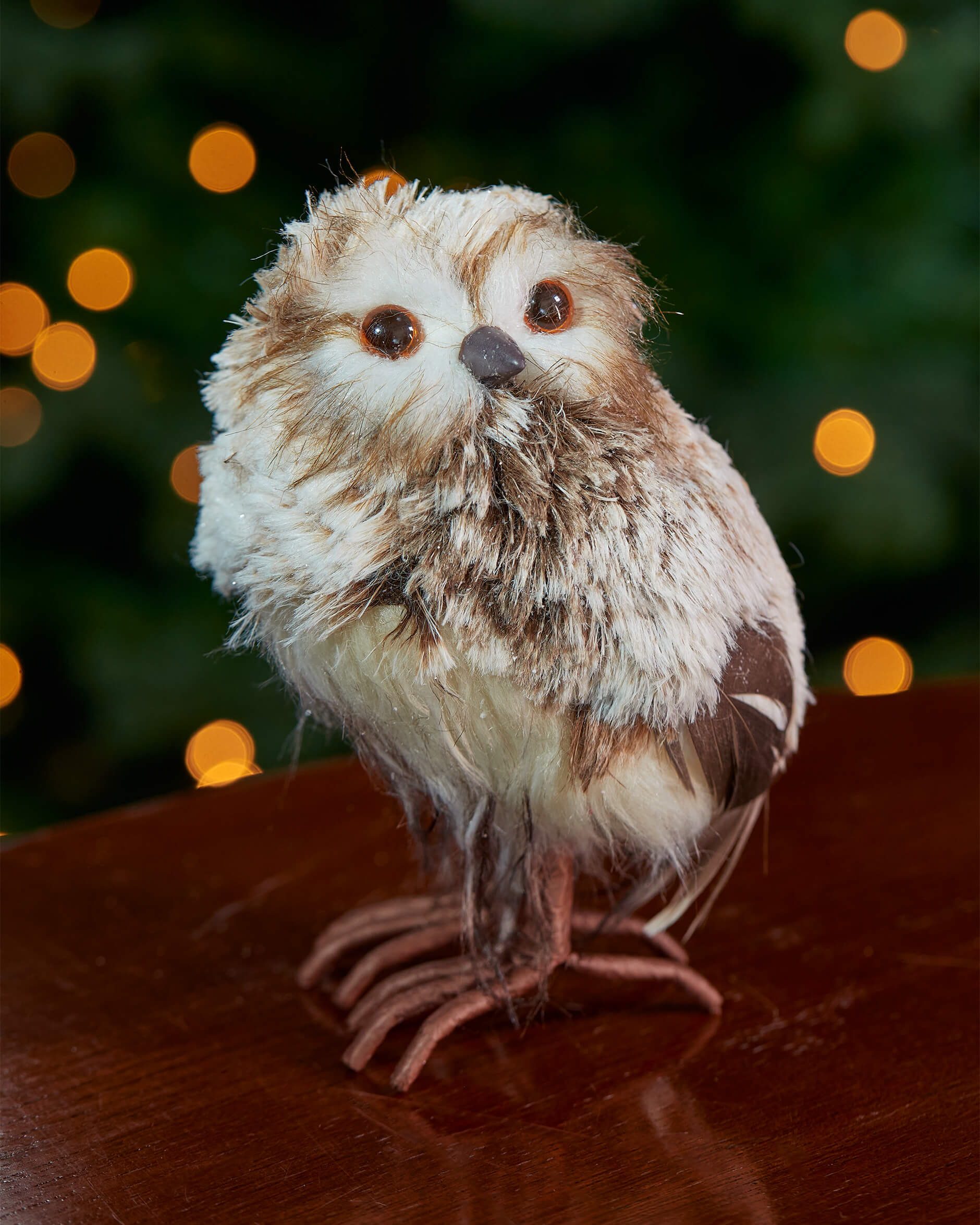 Milena uggla juldekoration brun/vit