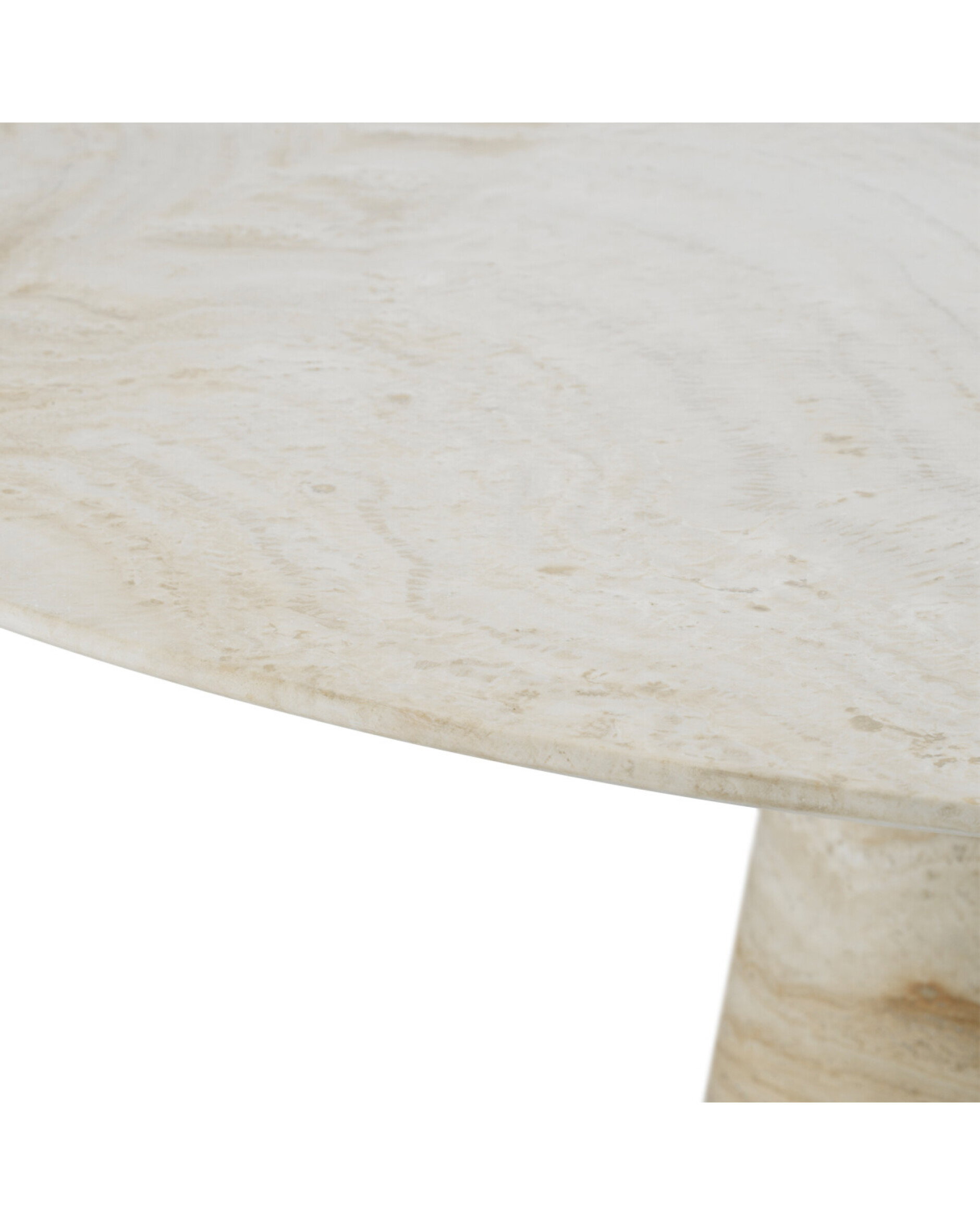 Genova Dining Table Travertine/Brushed Brass