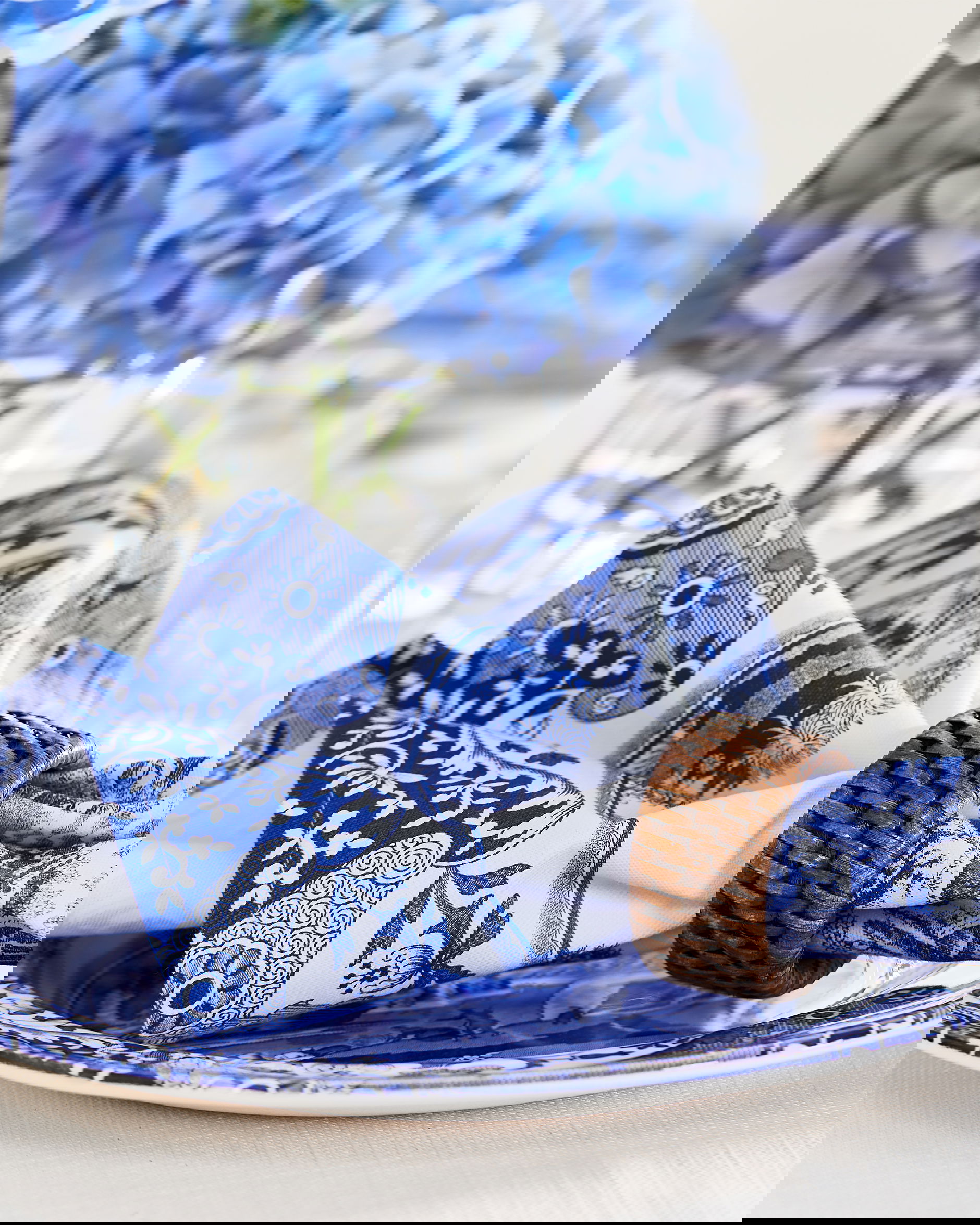 Blue Italian servetter 4-pack