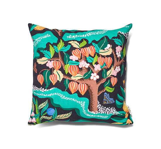 Svart - Botanical Cherry putetrekk svart