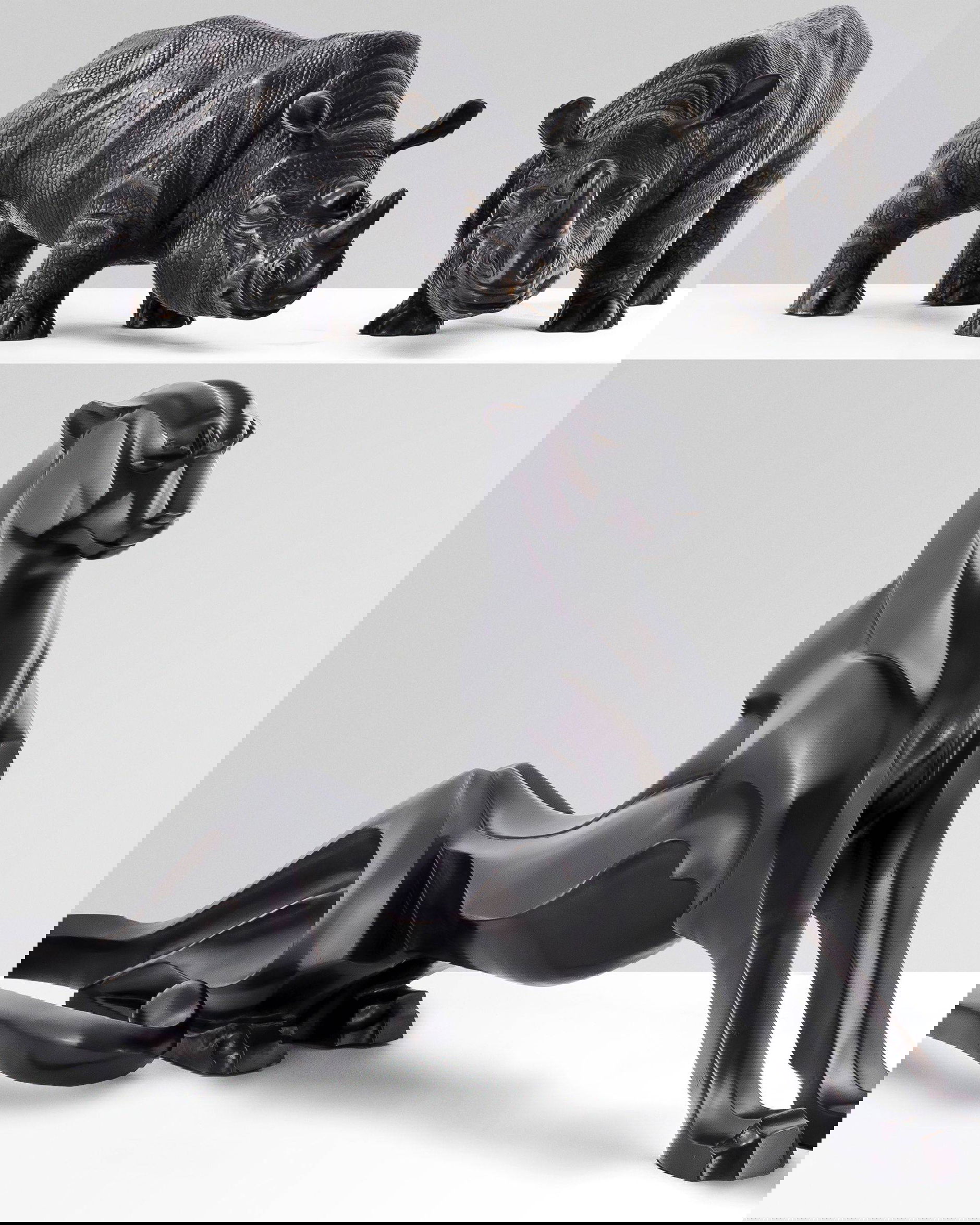 Cheetah skulptur brons