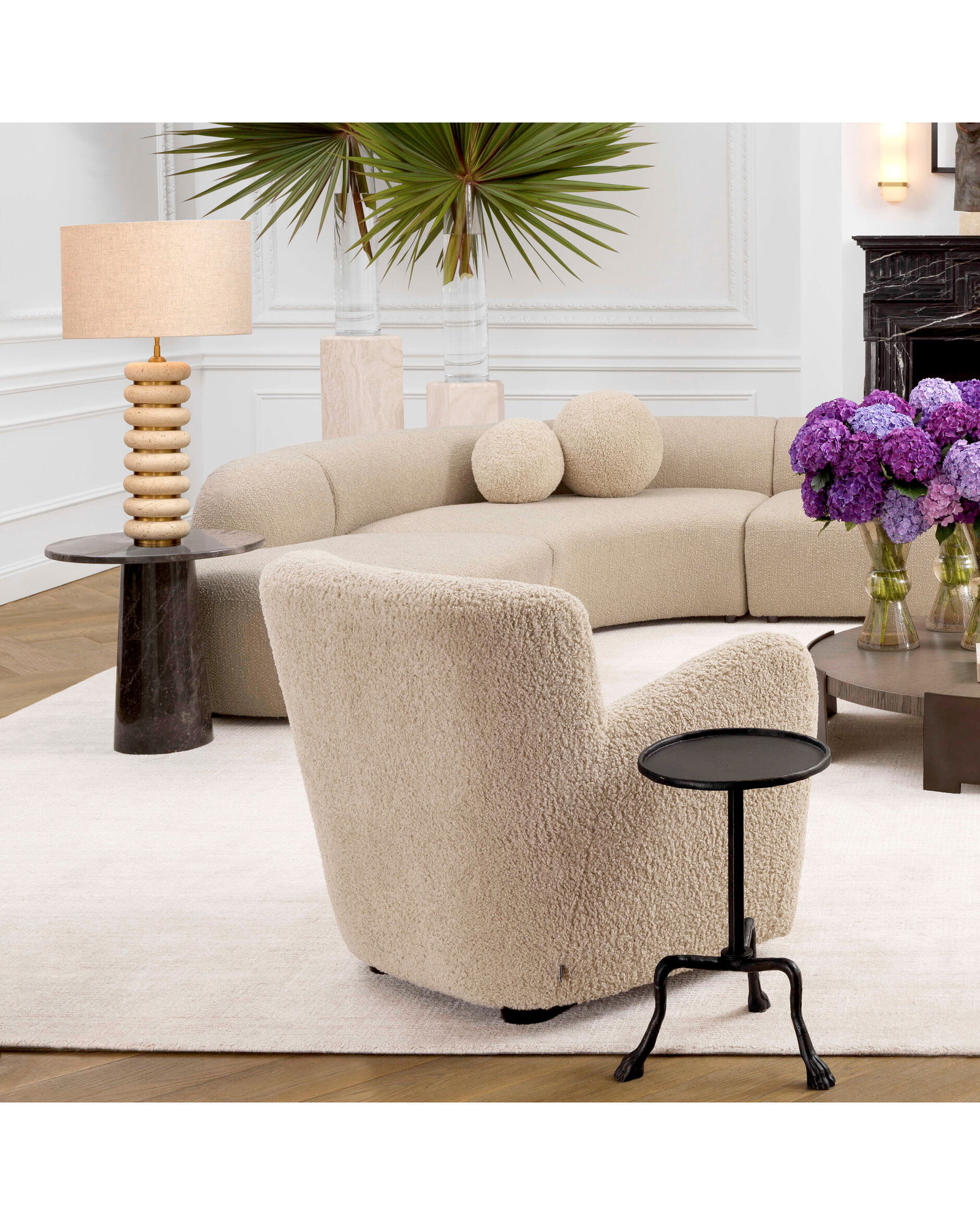 Baron bordslampa antik mässing