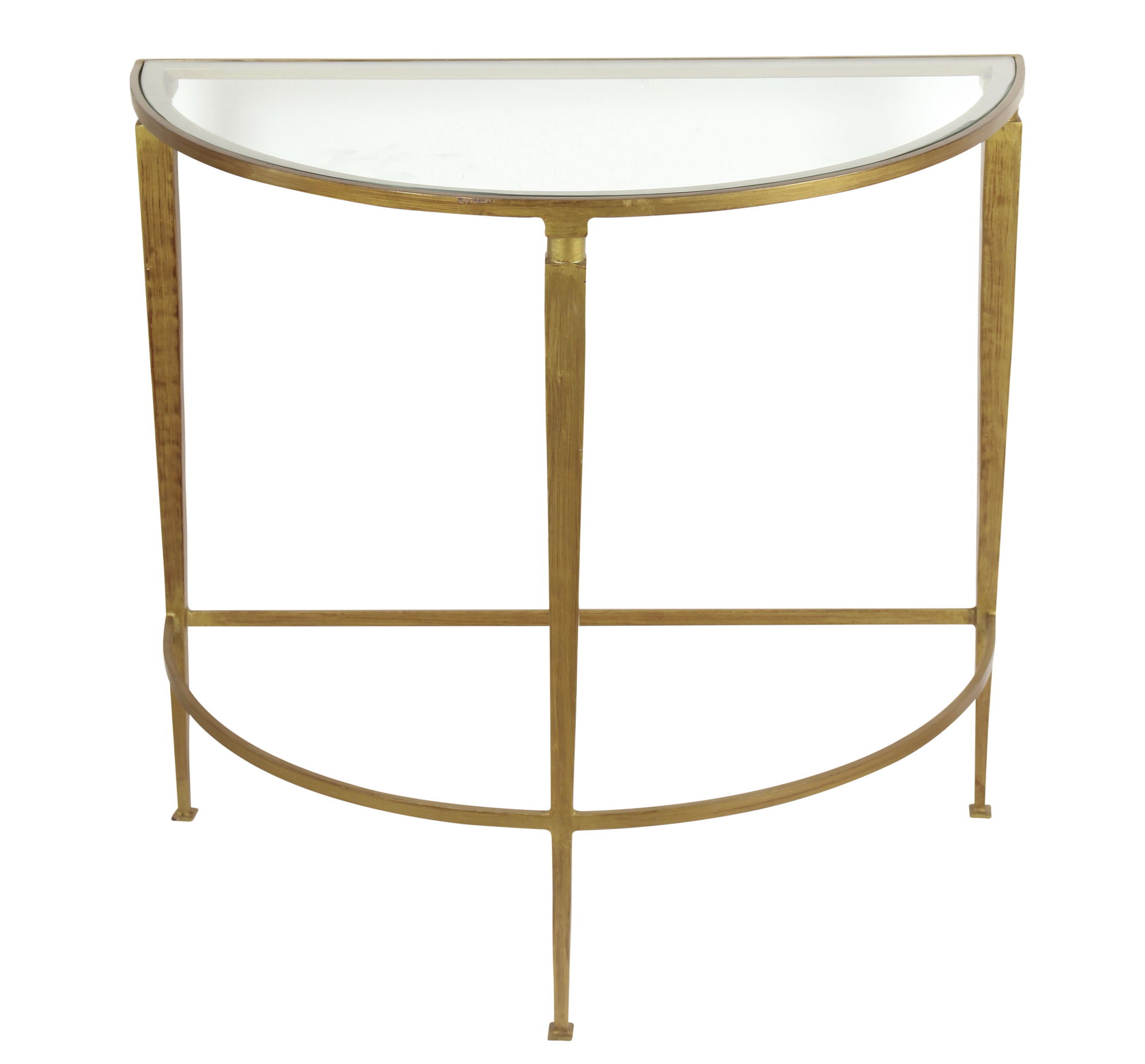 Console Table Durham Half Moon Shape black Brass