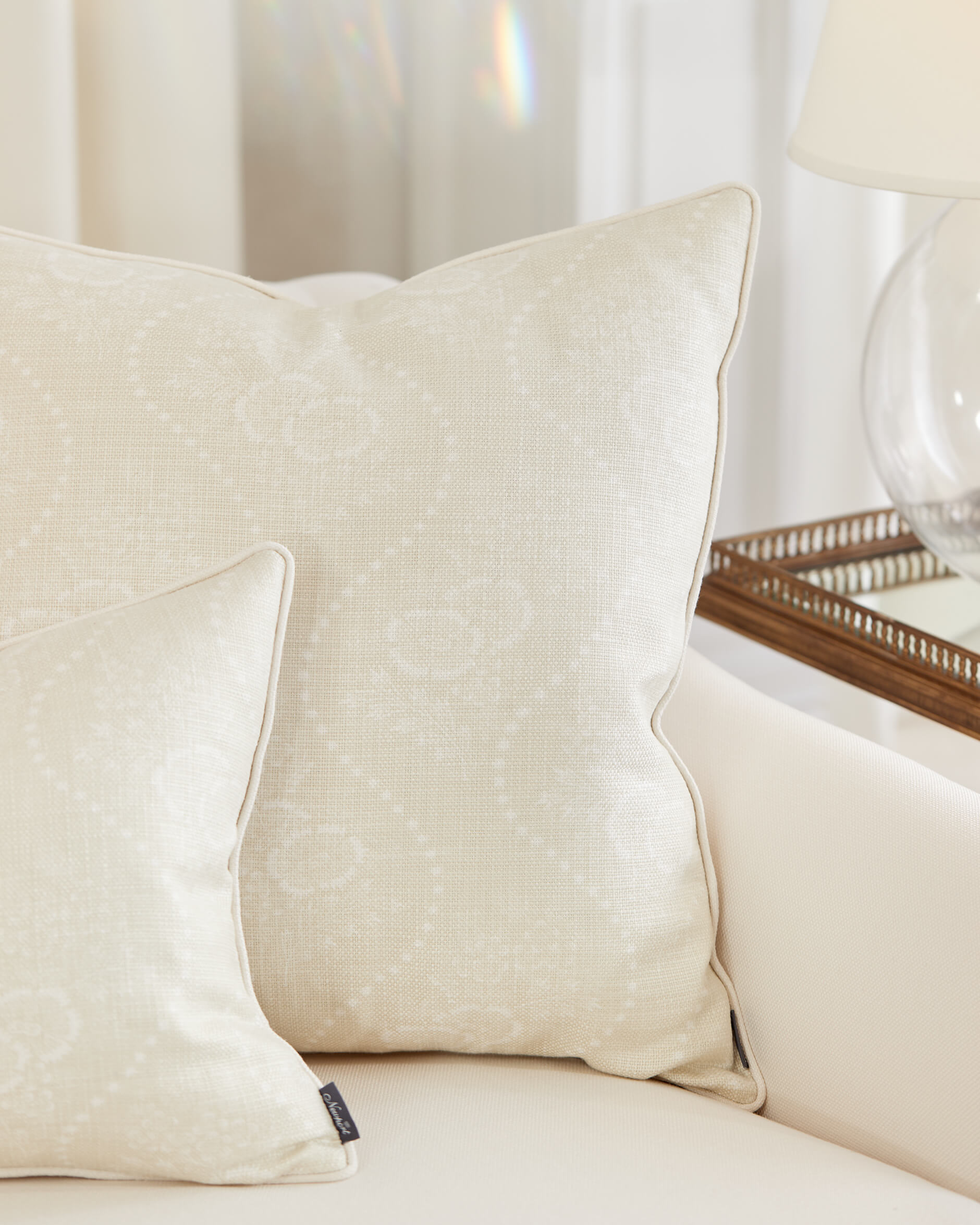 Annaliese Floral cushion cover parchment