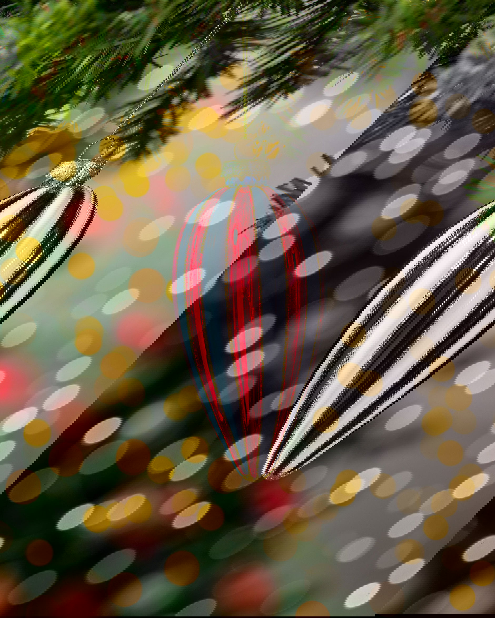 Luca julekule rød/hvit