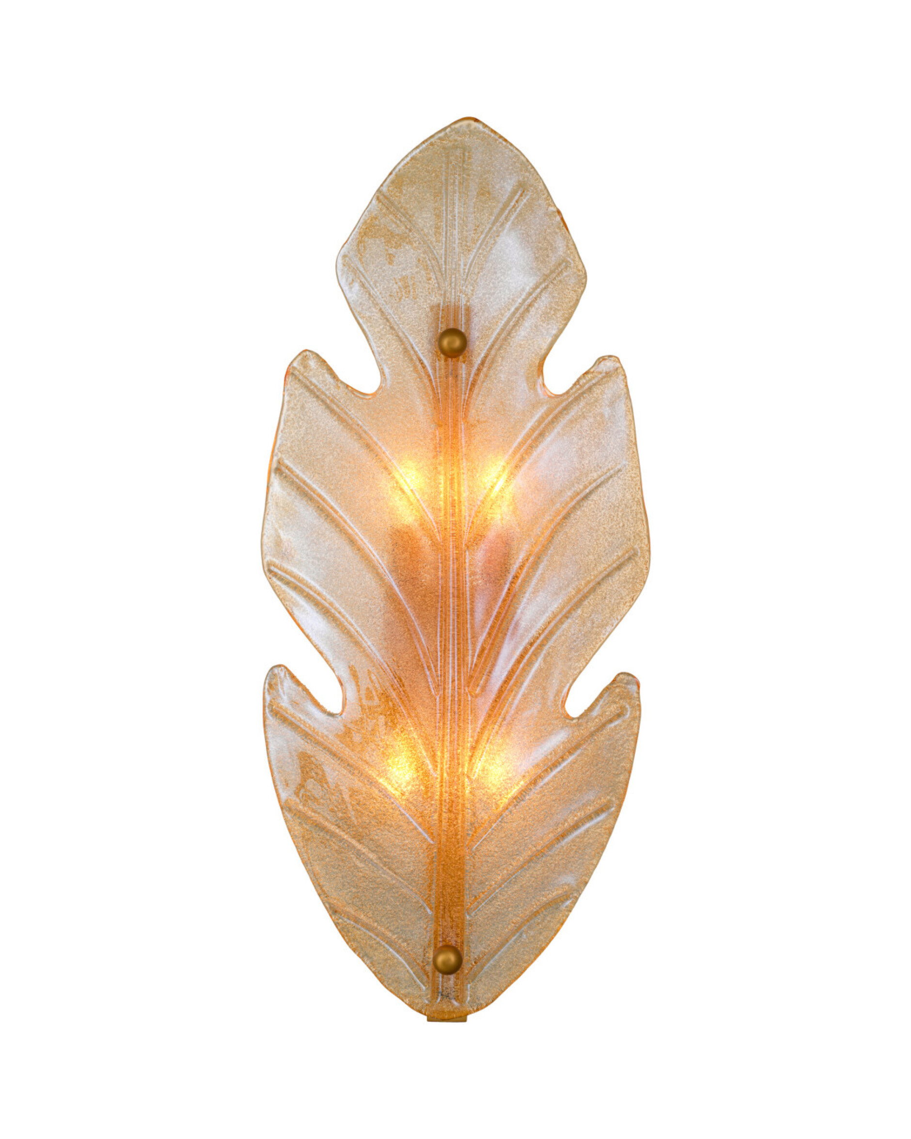 Grandeur vegglampe champagnefarget glass