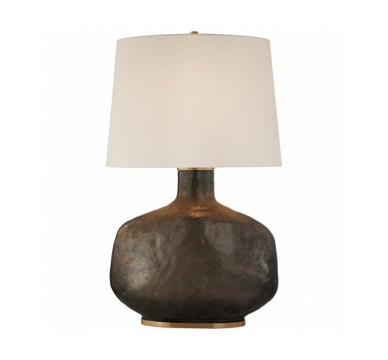 Crystal Bronze - Beton Large Table Lamp Antiqued White Ceramic
