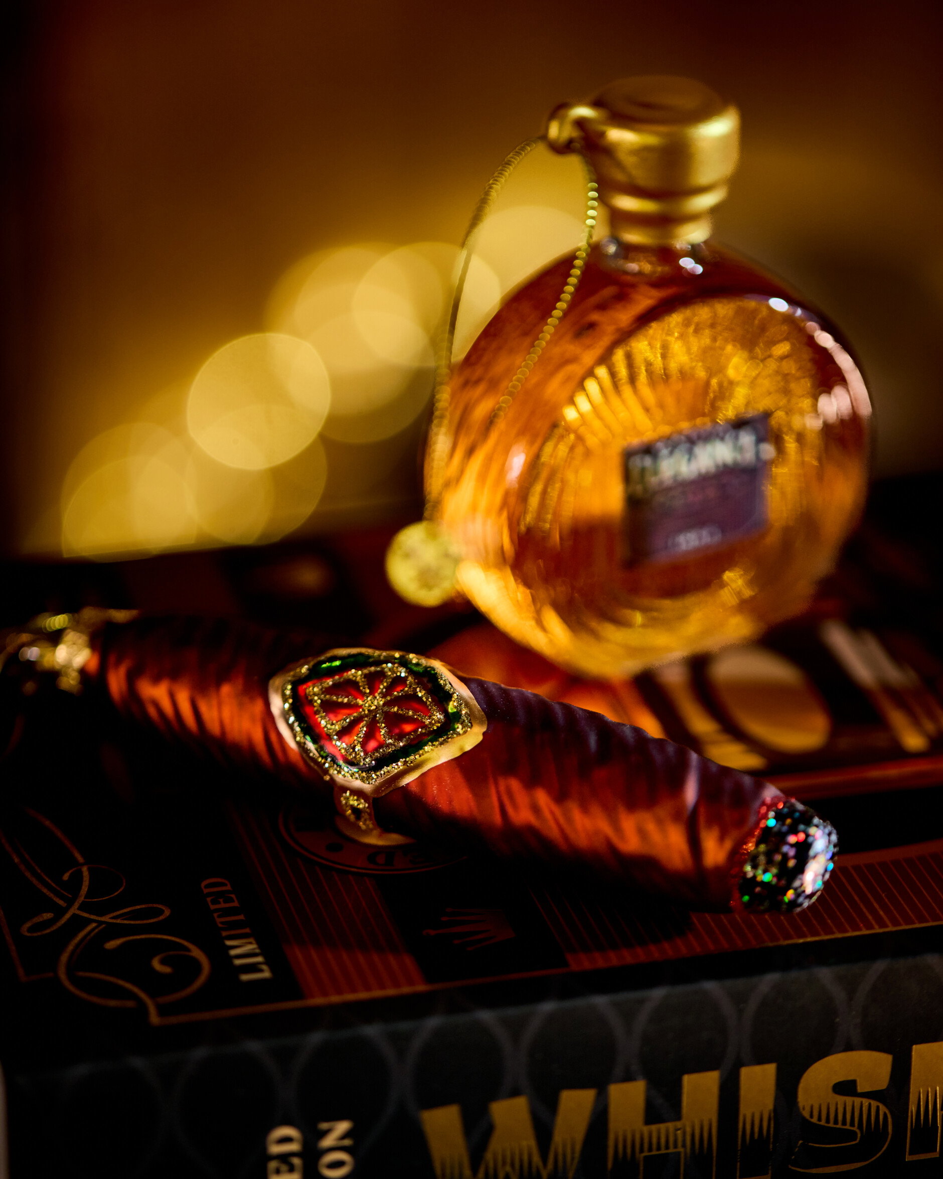 Oakwood whiskysett juletrepynt 3-sett