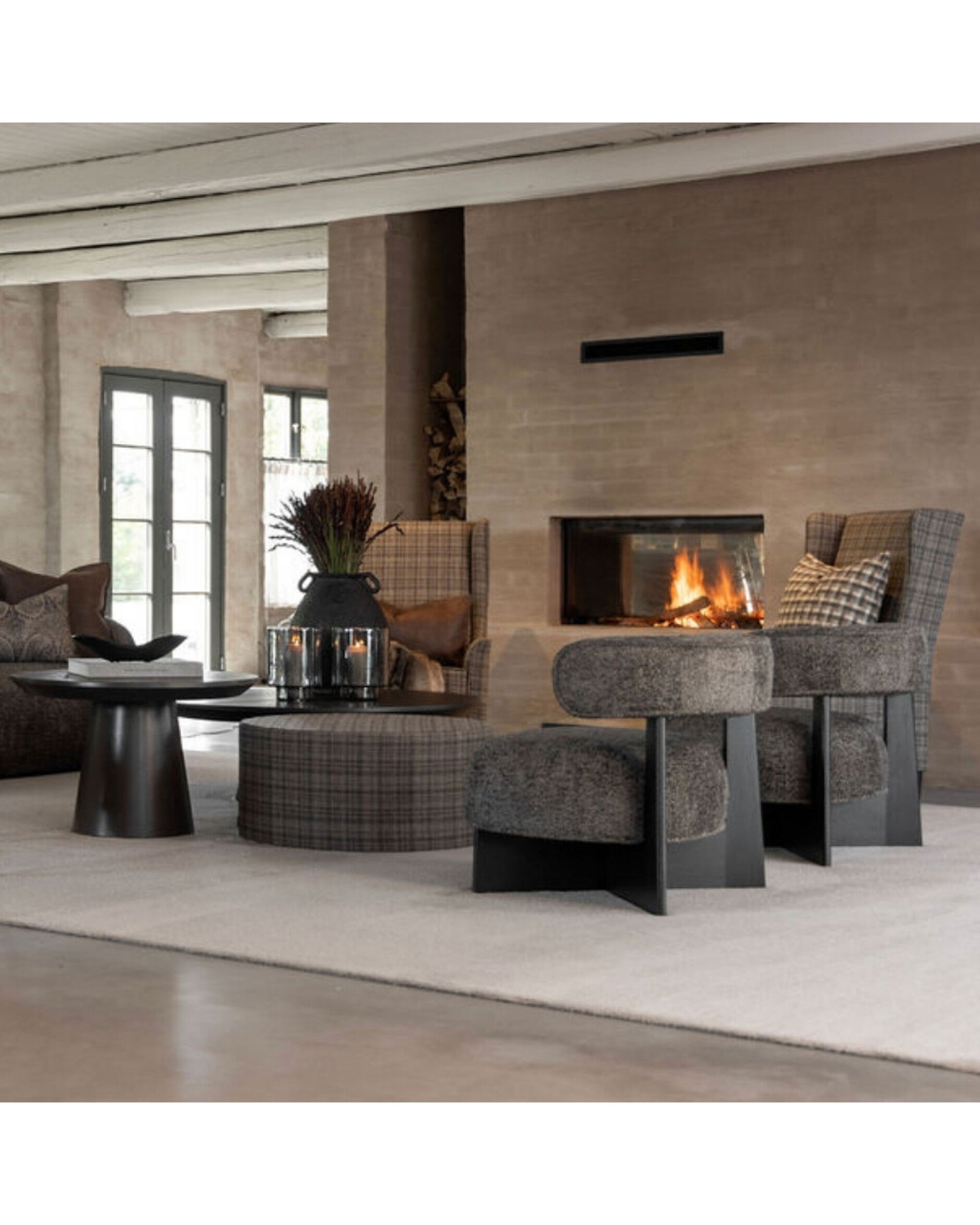 Fraiser Cushion Cover Plaid Brown