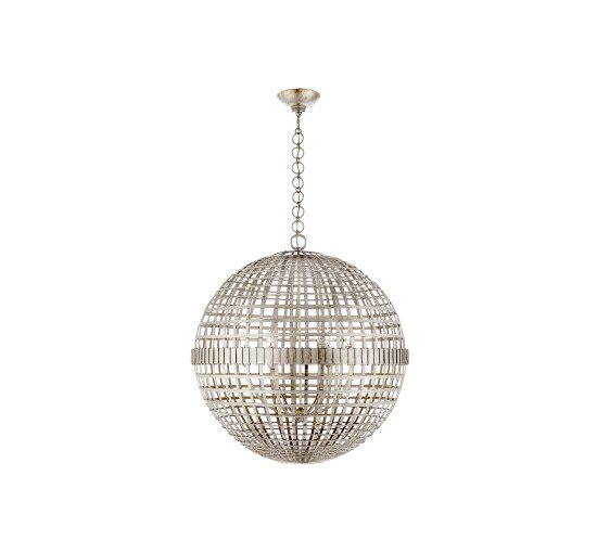 Burnished Silver Leaf - Mill Ceiling Light White