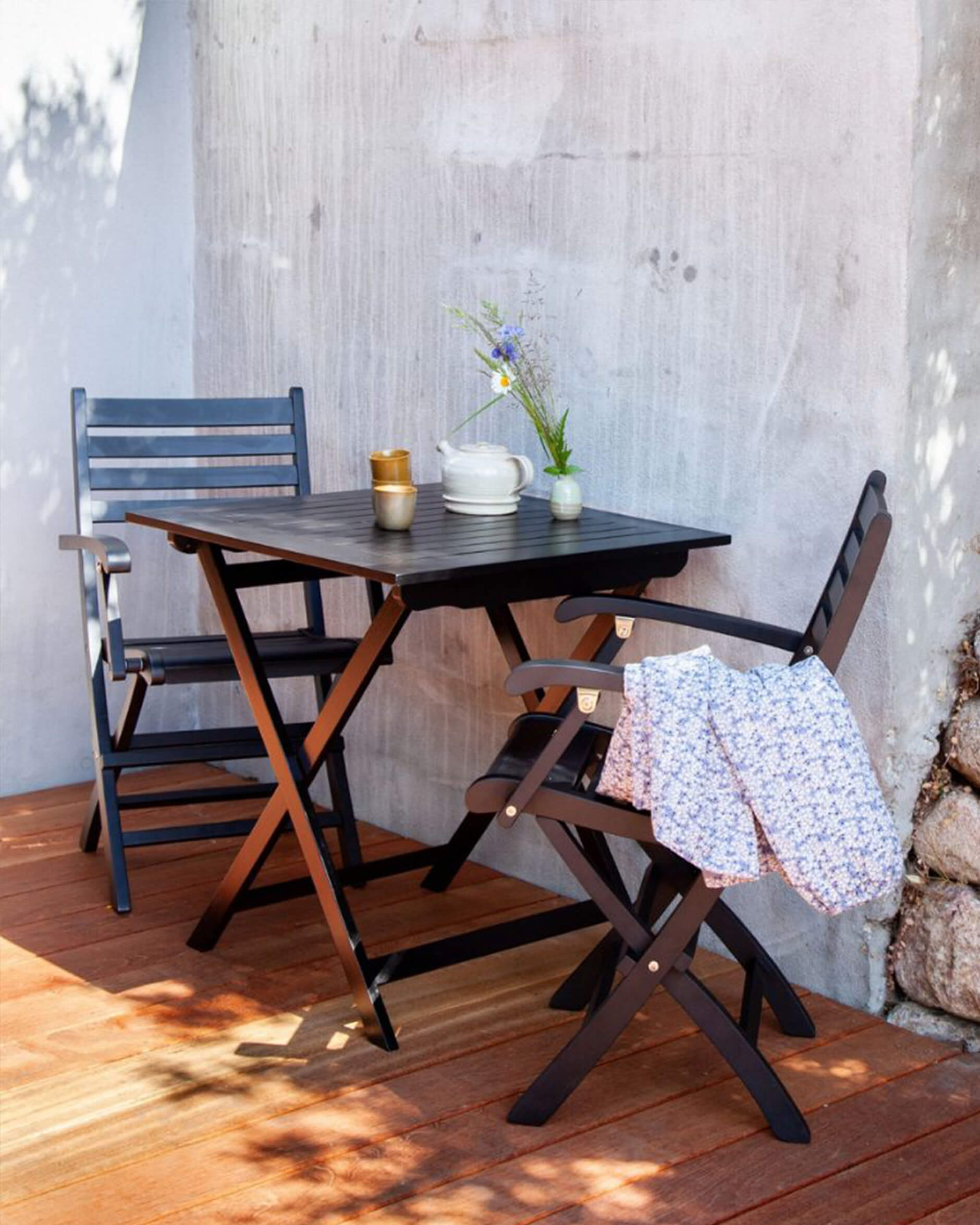 York Folding Table Black