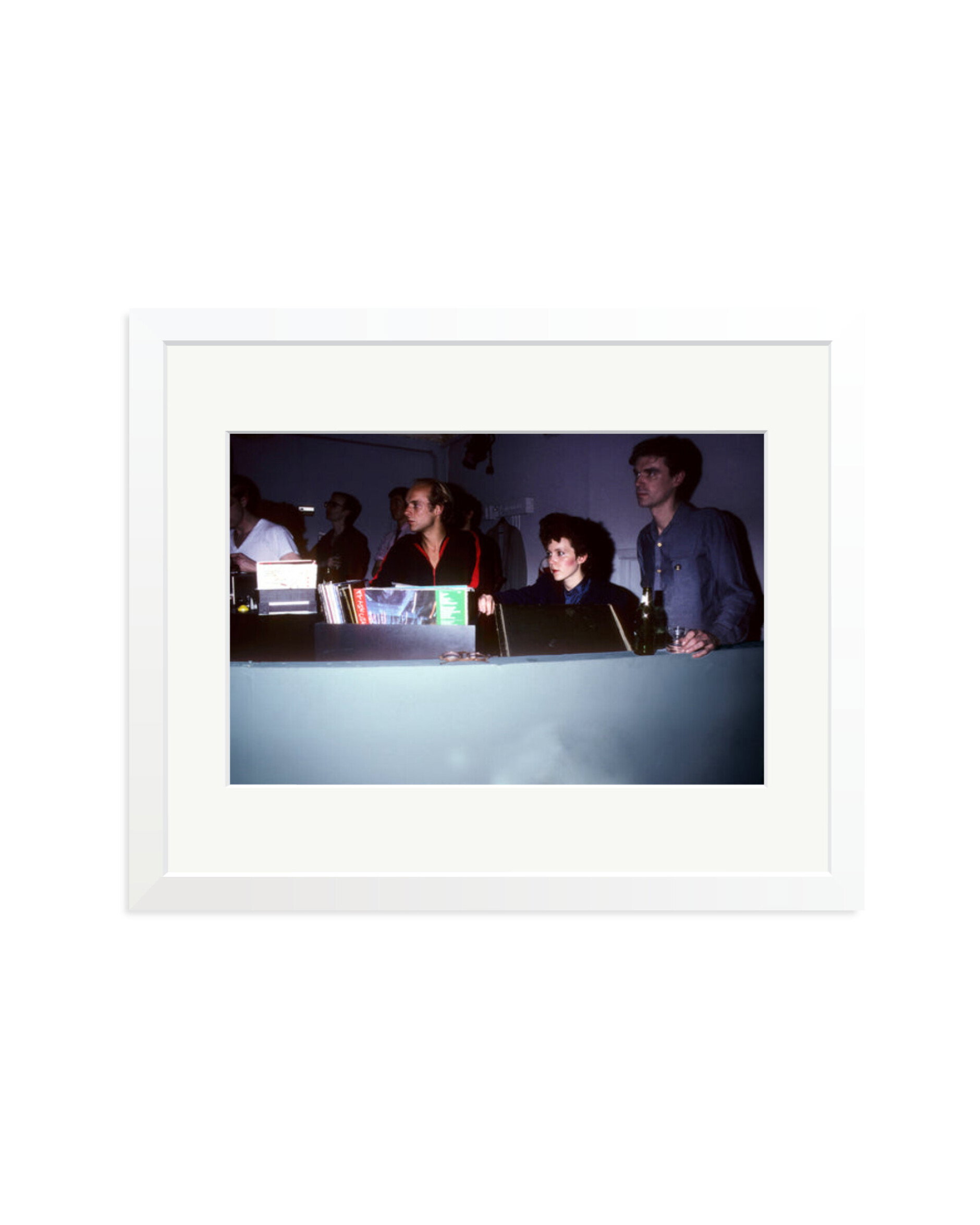 Brian Eno in DJ Booth White / Medium