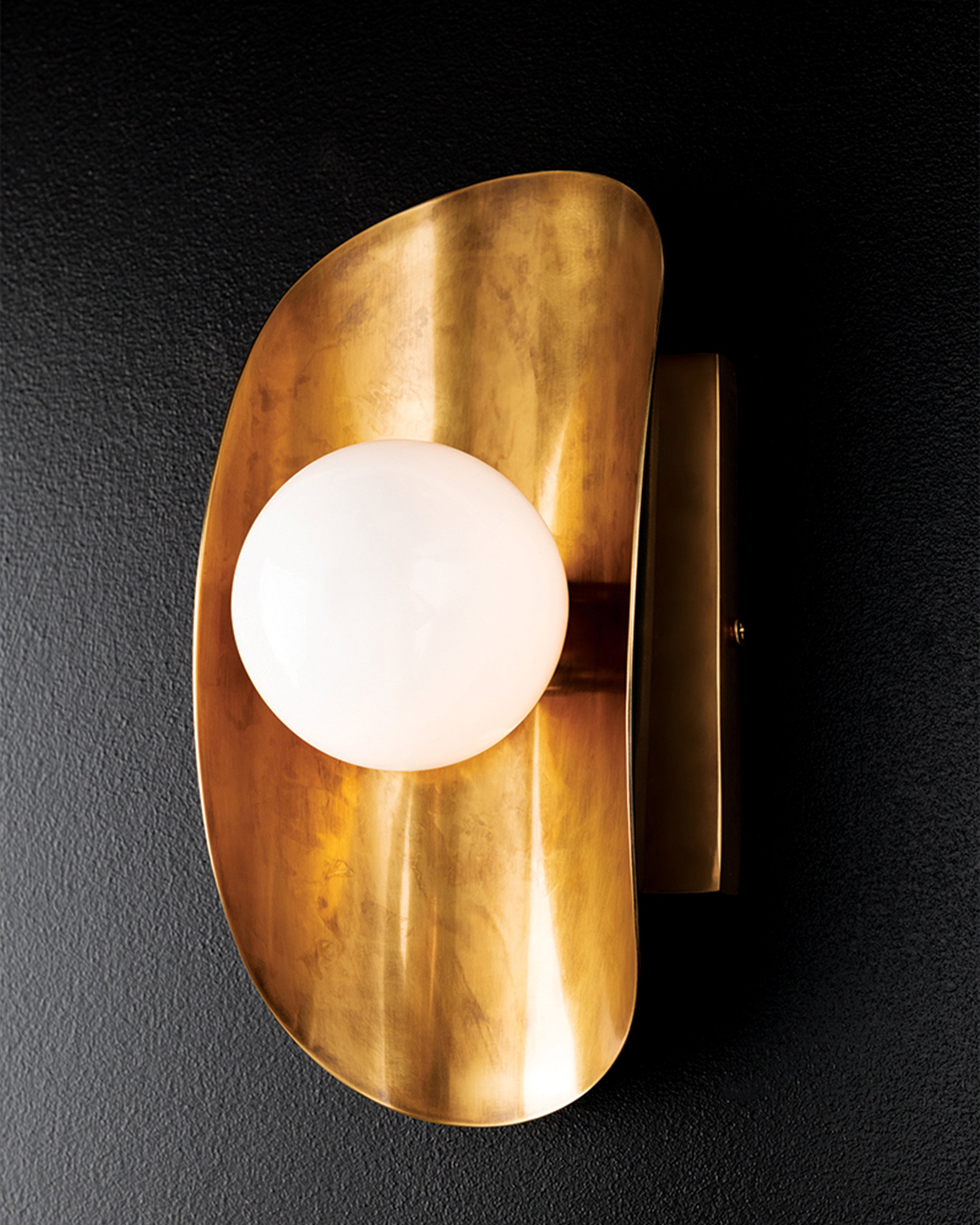 Hopper vegglampe vintage messing