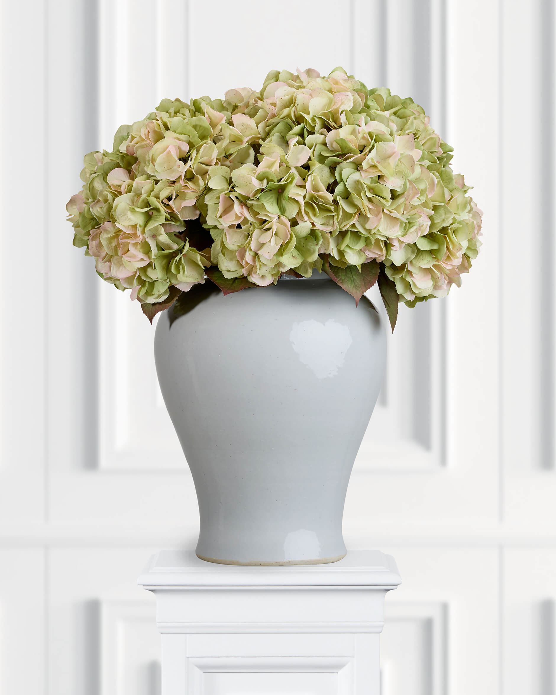 Kunstig Hortensia stilk grøn/rosa