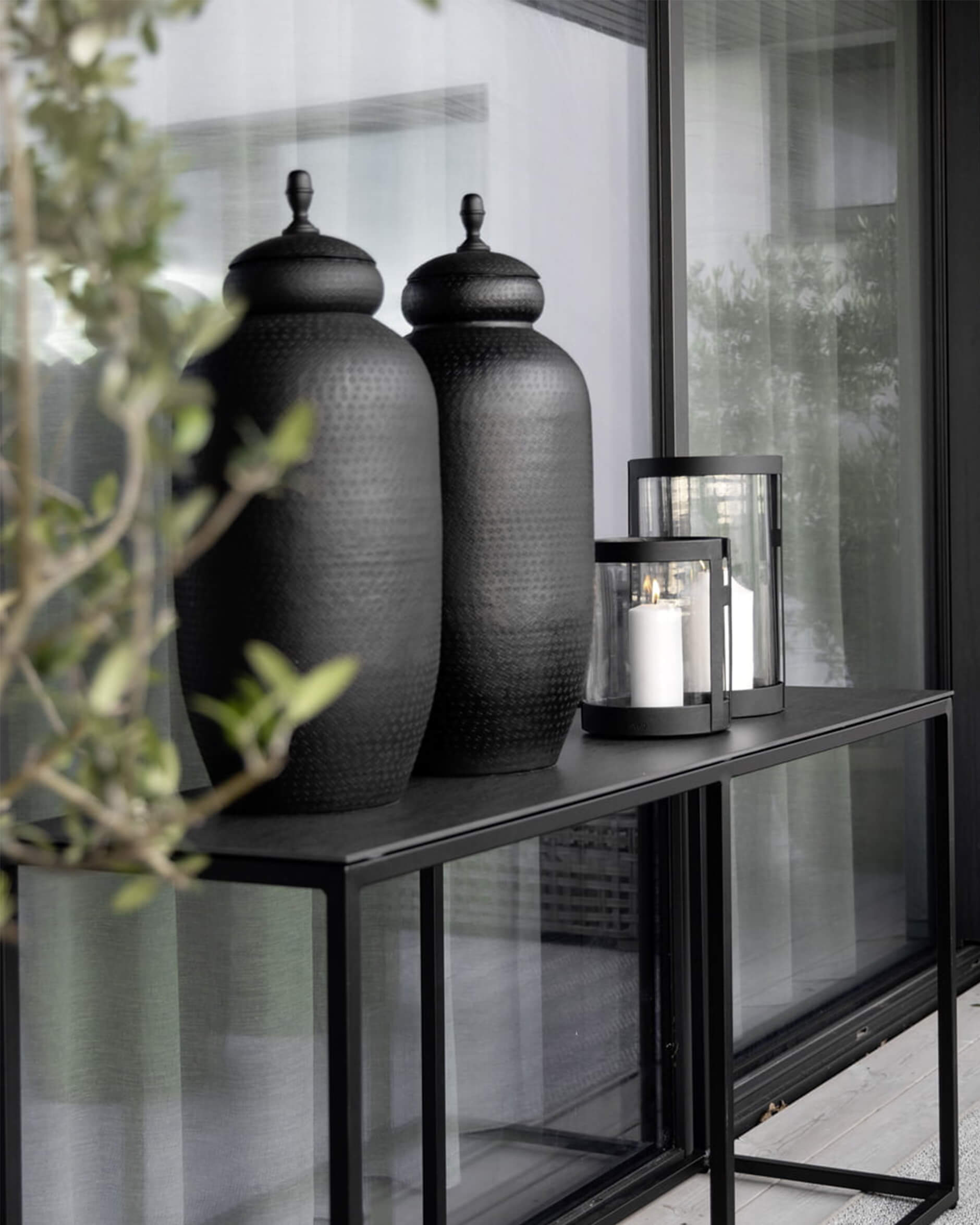 Romano konsolbord grafit