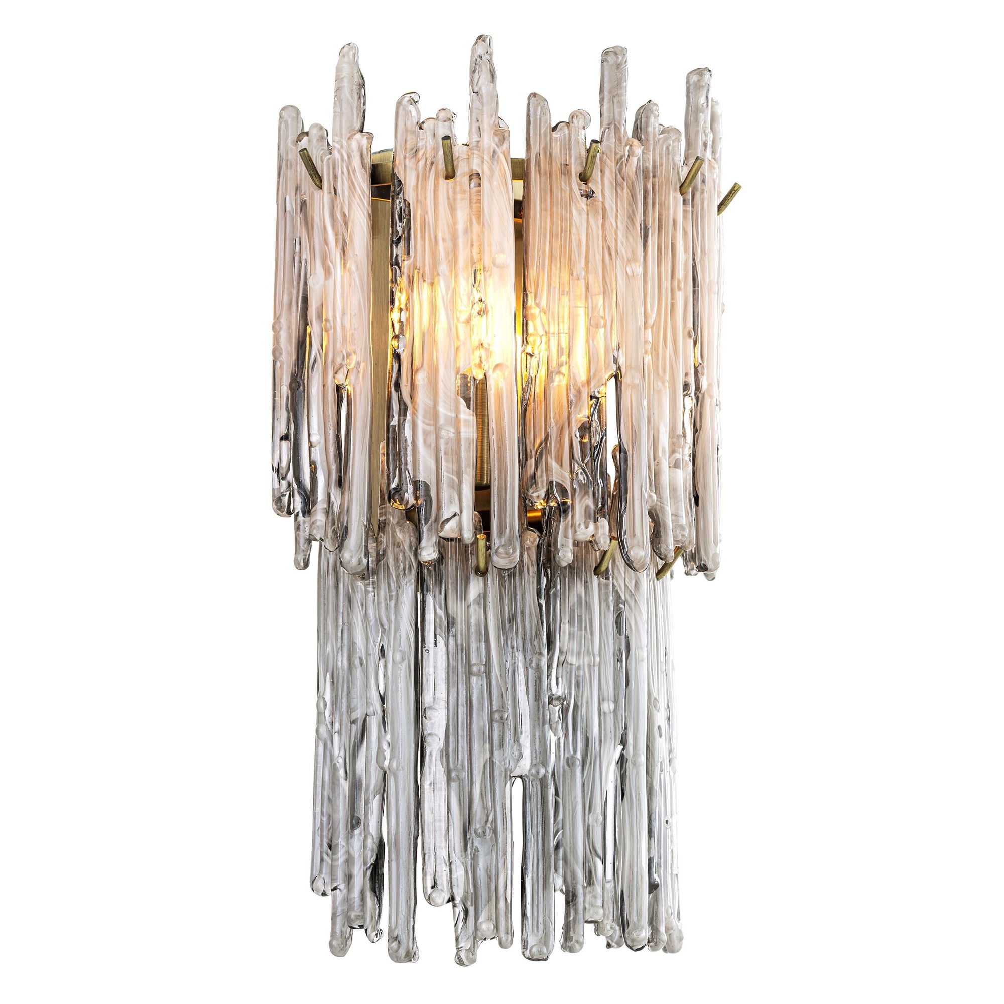 Saint Roch wandlamp geborsteld messing