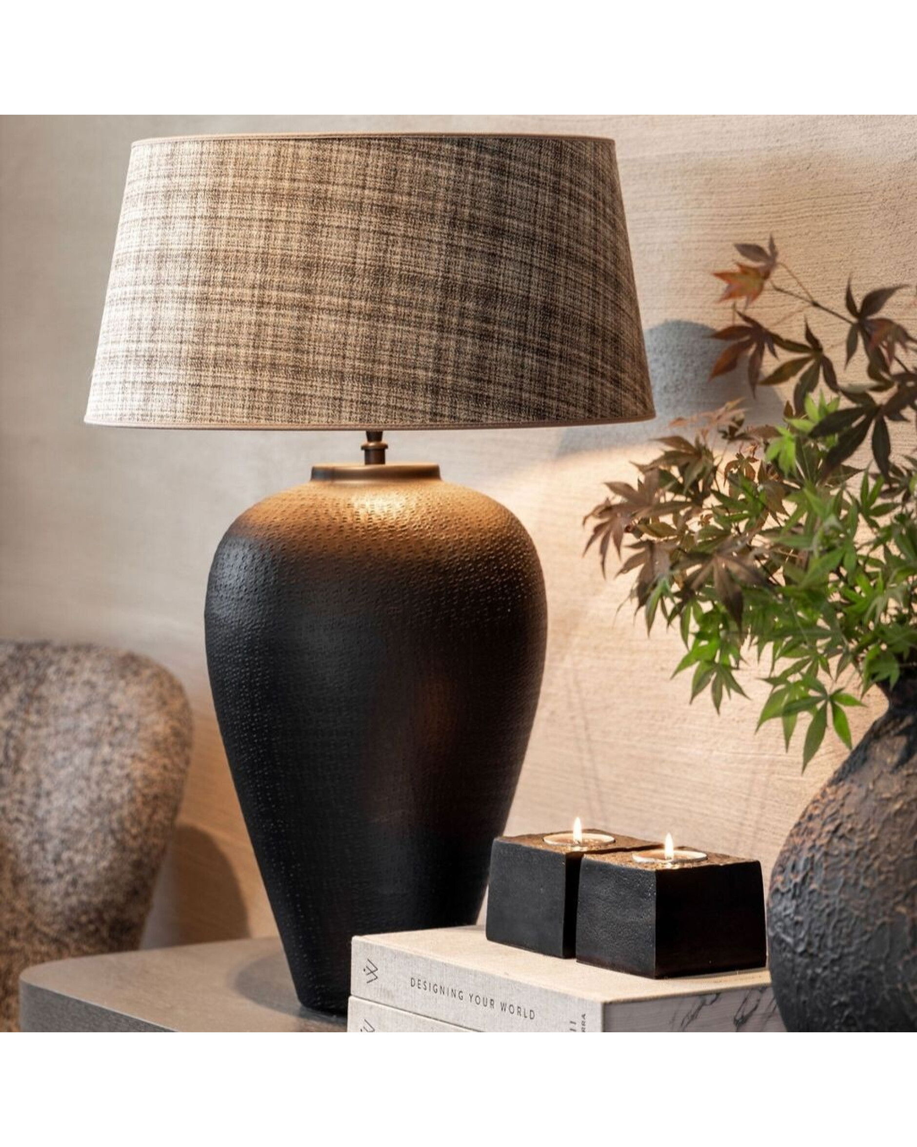 Klassischer Lampenschirm callum plaid brown OUTLET