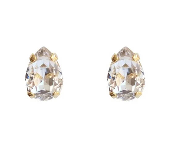 Crystal - Petite Drop Stud Earrings Vintage Rose