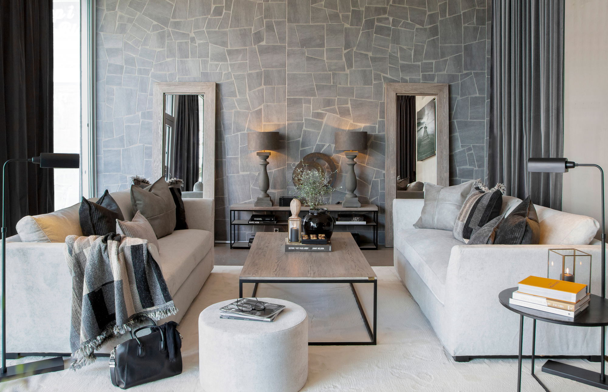 Mason soffbord rektangel antikgrå