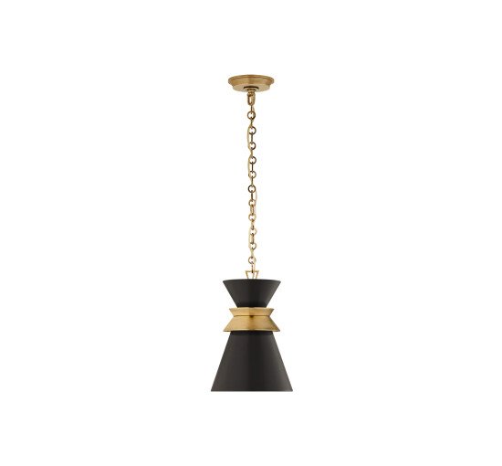 Antique-Burnished Brass - Alborg Small Stacked Pendant Polished Nickel