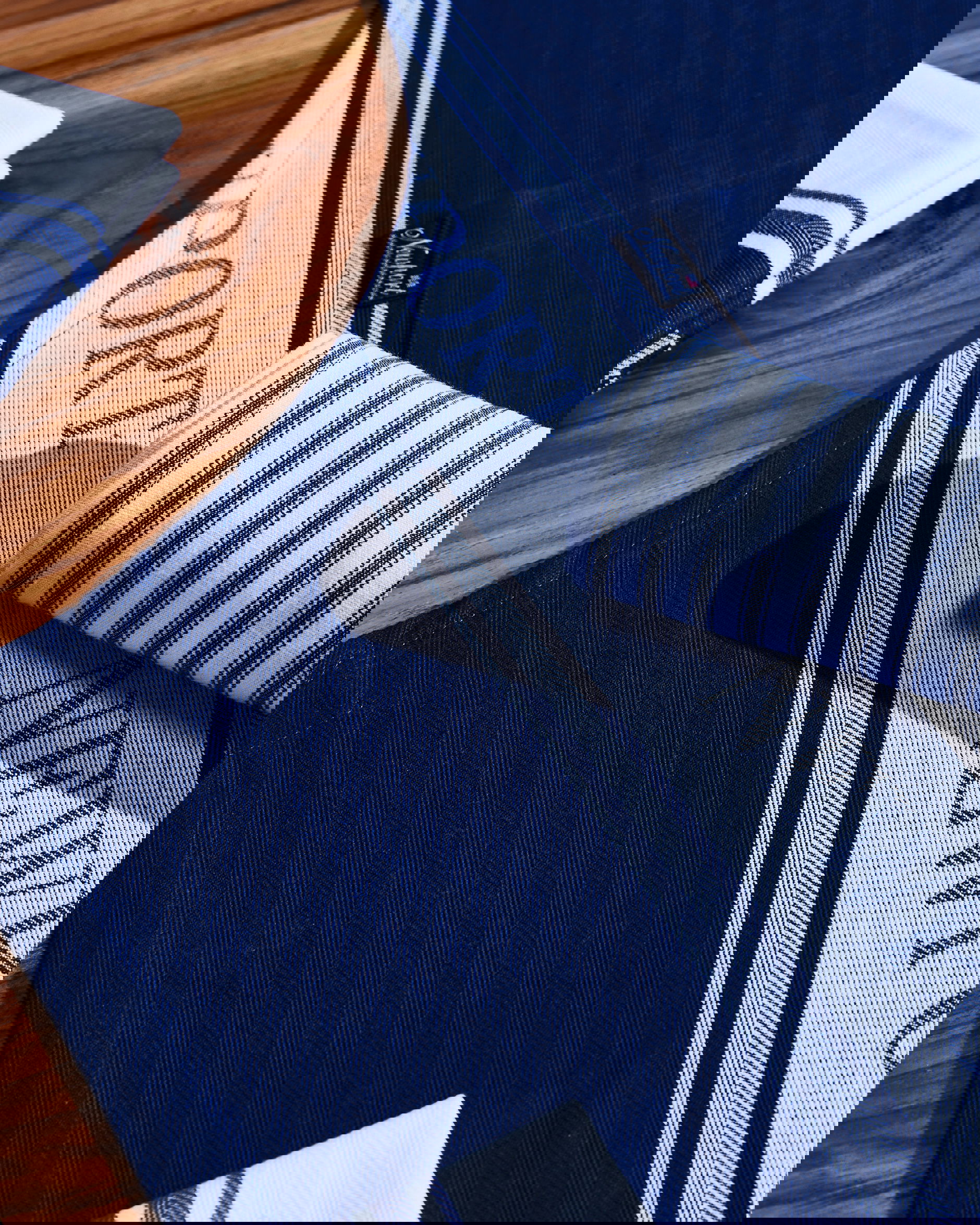 Provence förkläde blå/vit