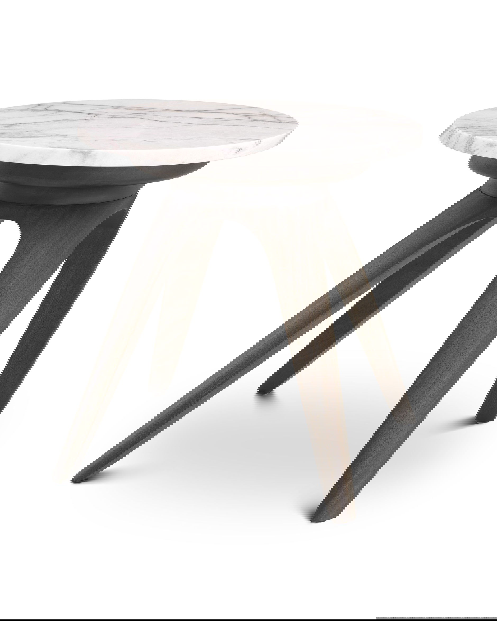 Borre sidobord marmor rund