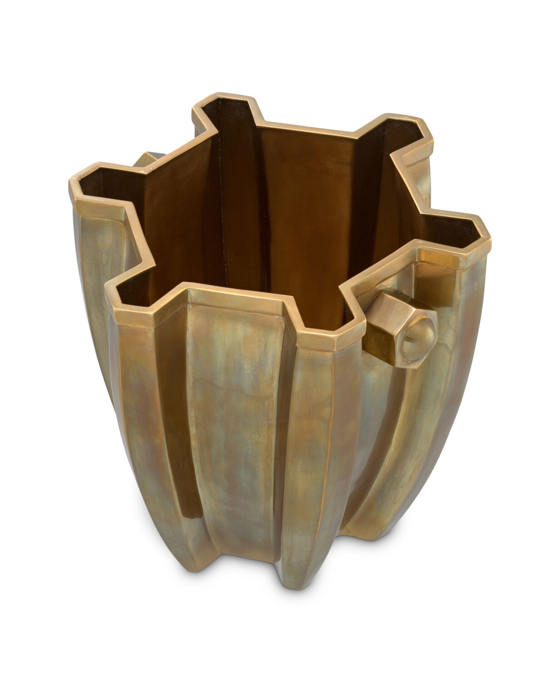 Napoli brass wine cooler