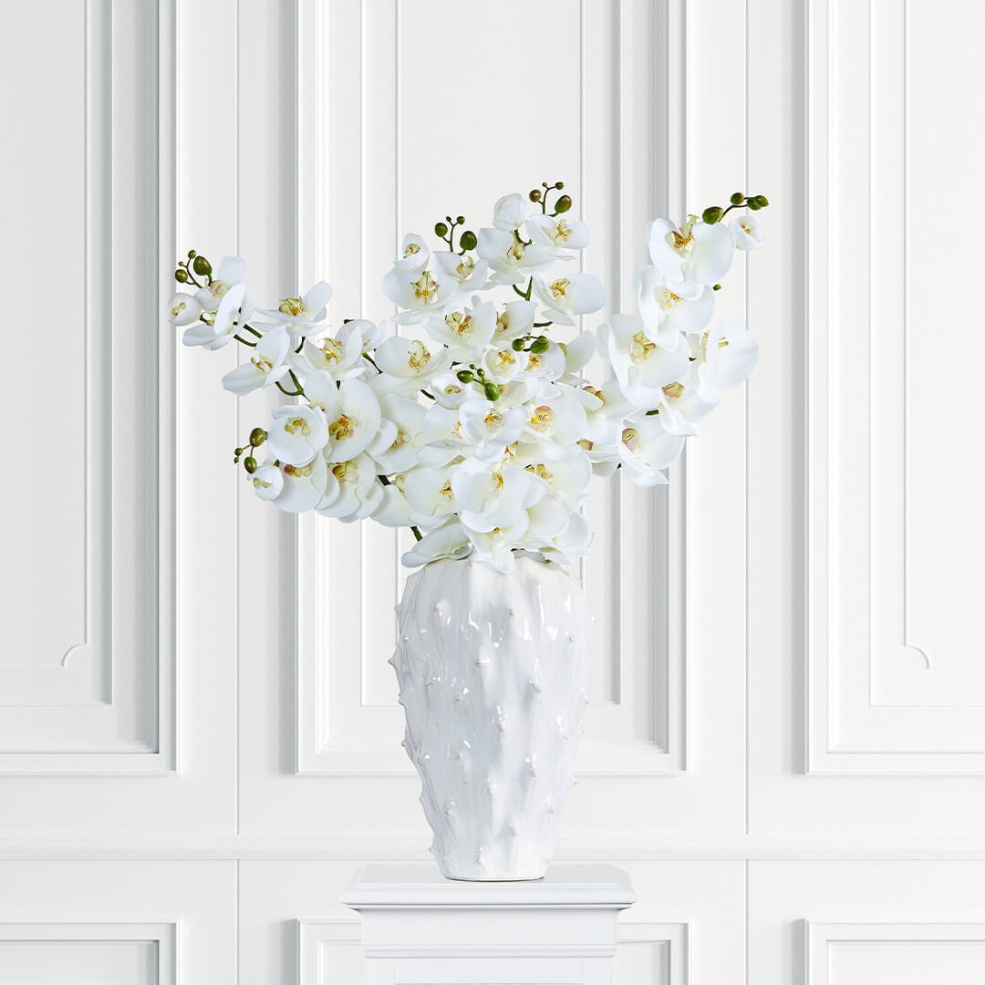 Kunstig Orkidé stilk hvid
