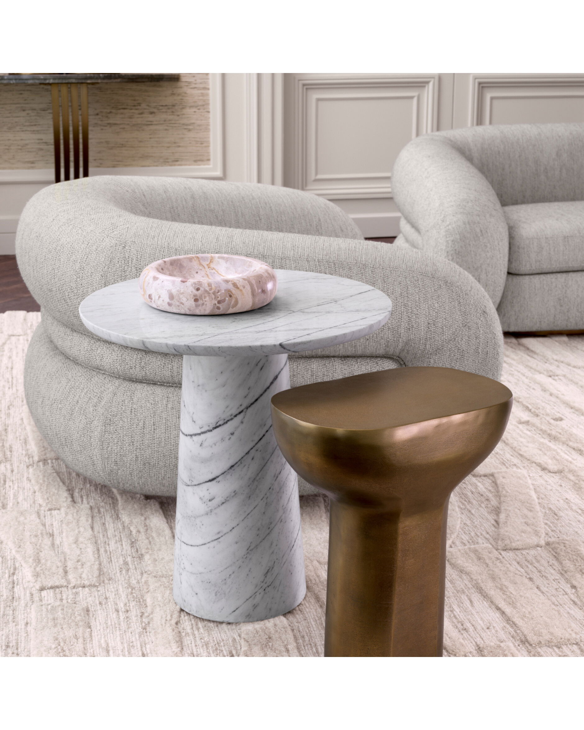 Cremona sidobord antik mässing