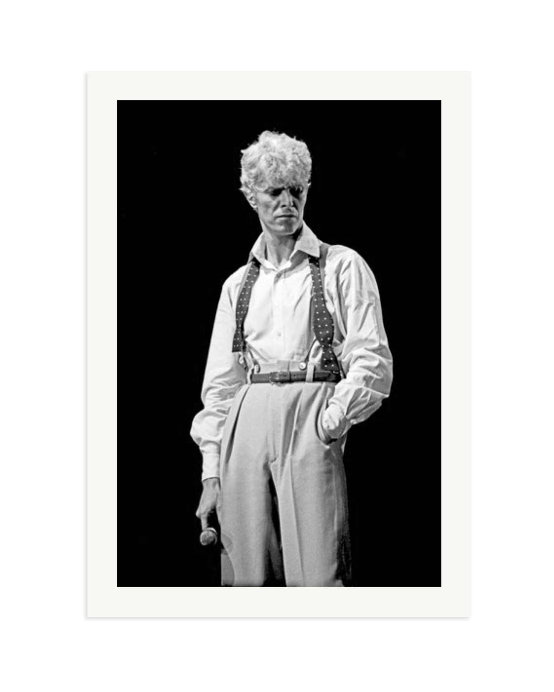 David Bowie 1983 Black and White Print Only / XXL