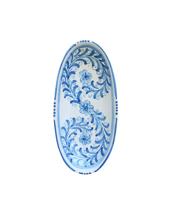 Siracusa serveerschaal blauw