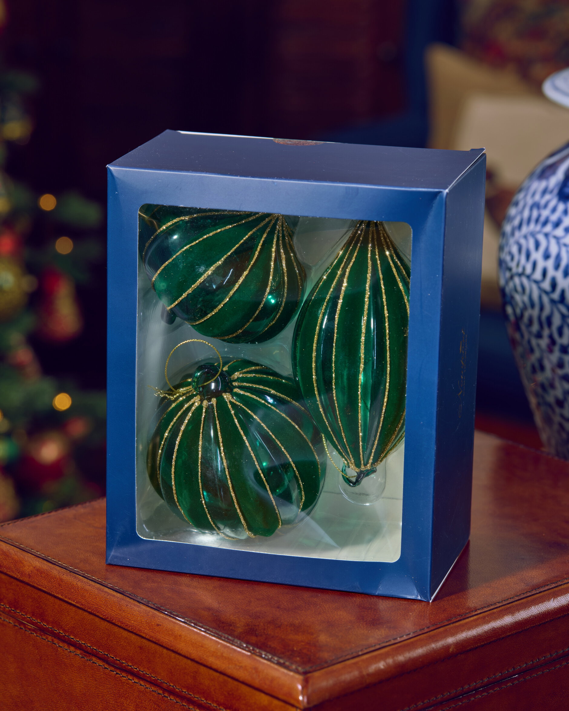 Myrtle Green Christmas Baubles 3-Pack