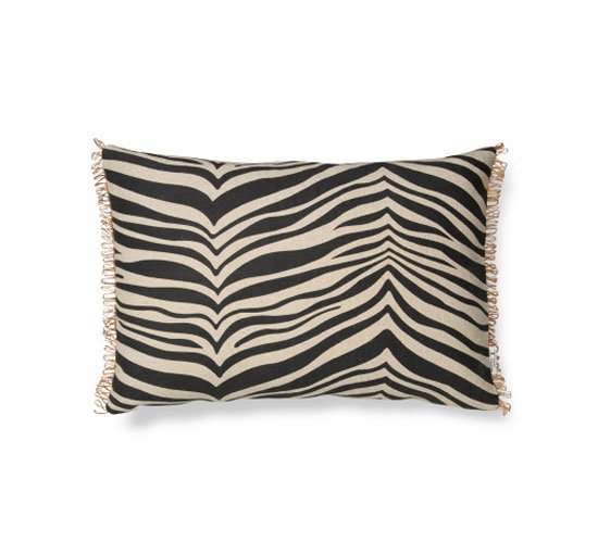 Black/White - Zebra Cushion Black
