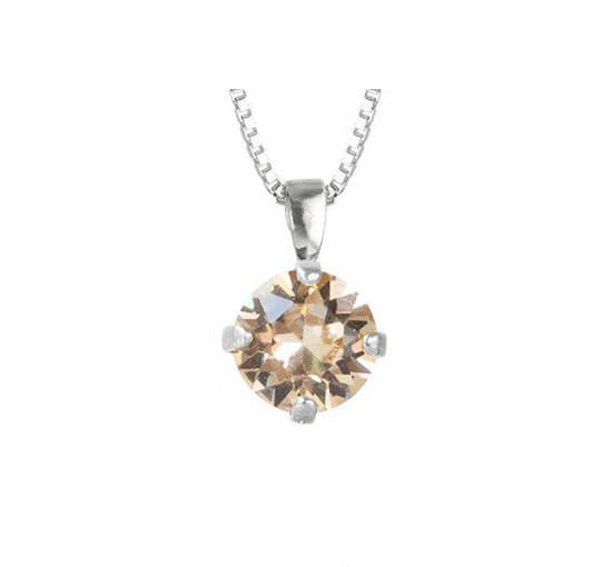 Silk - Classic Petite Necklace Crystal Rhodium