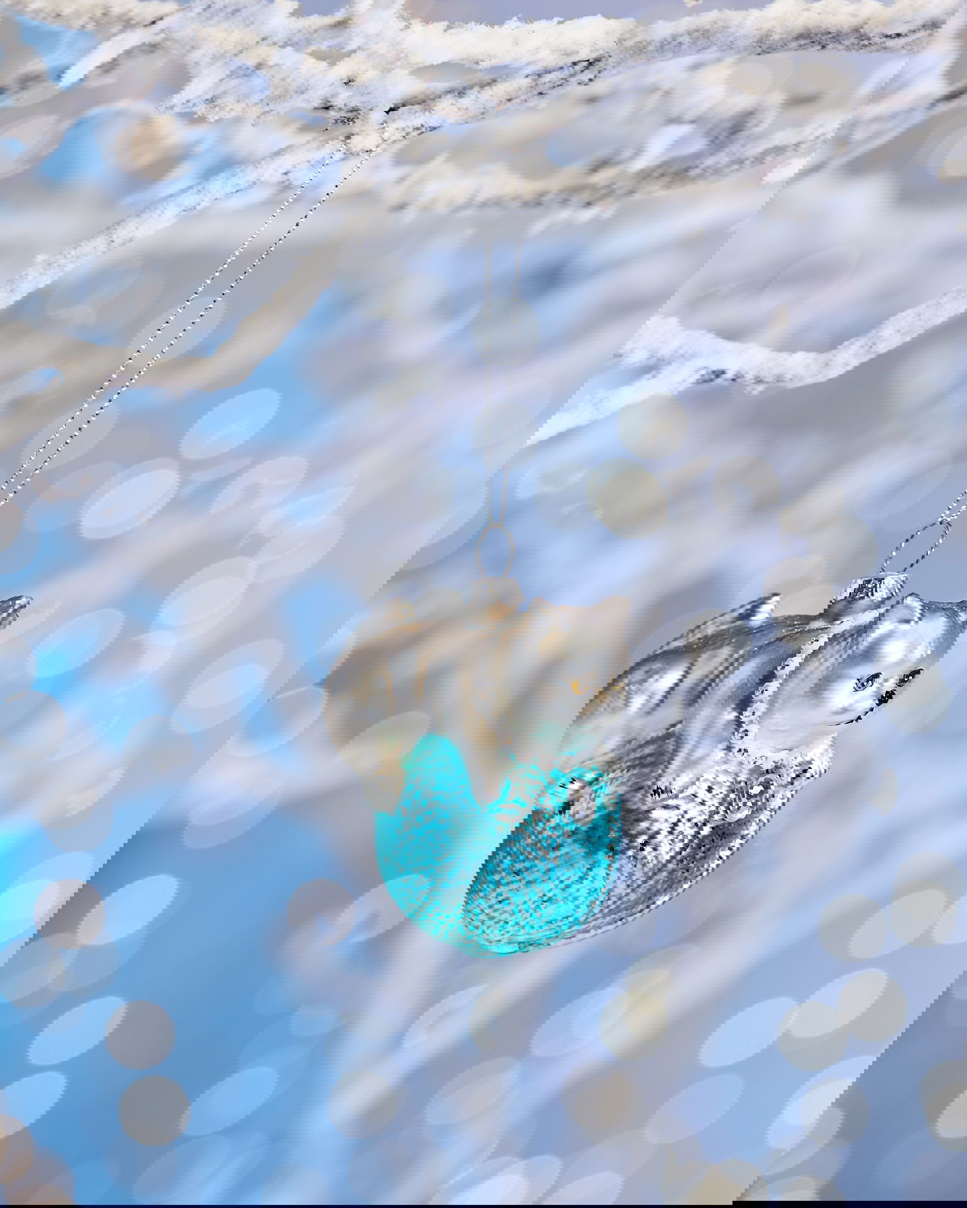 Maurice katt juldekoration grå