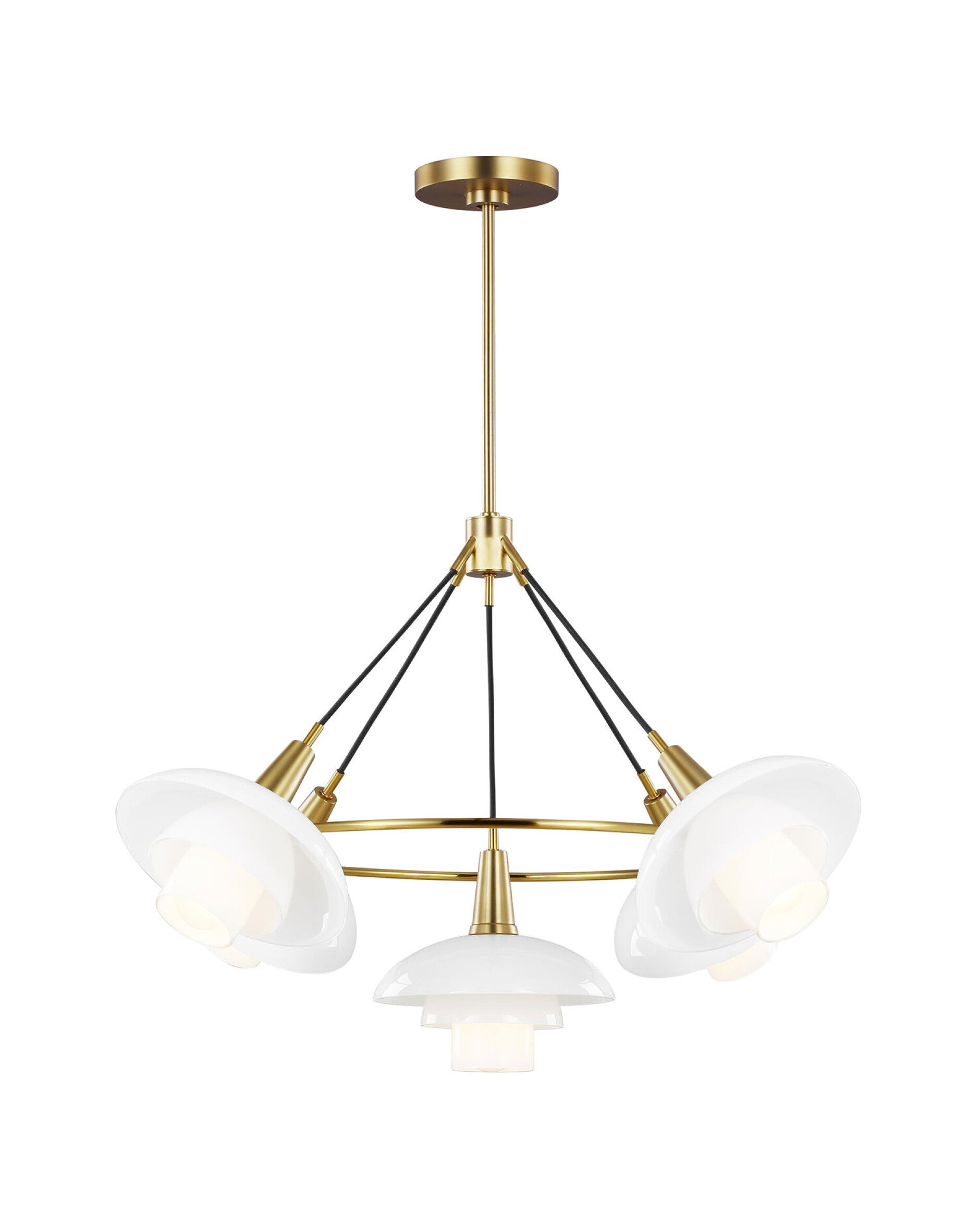 Rossie Chandelier Brass