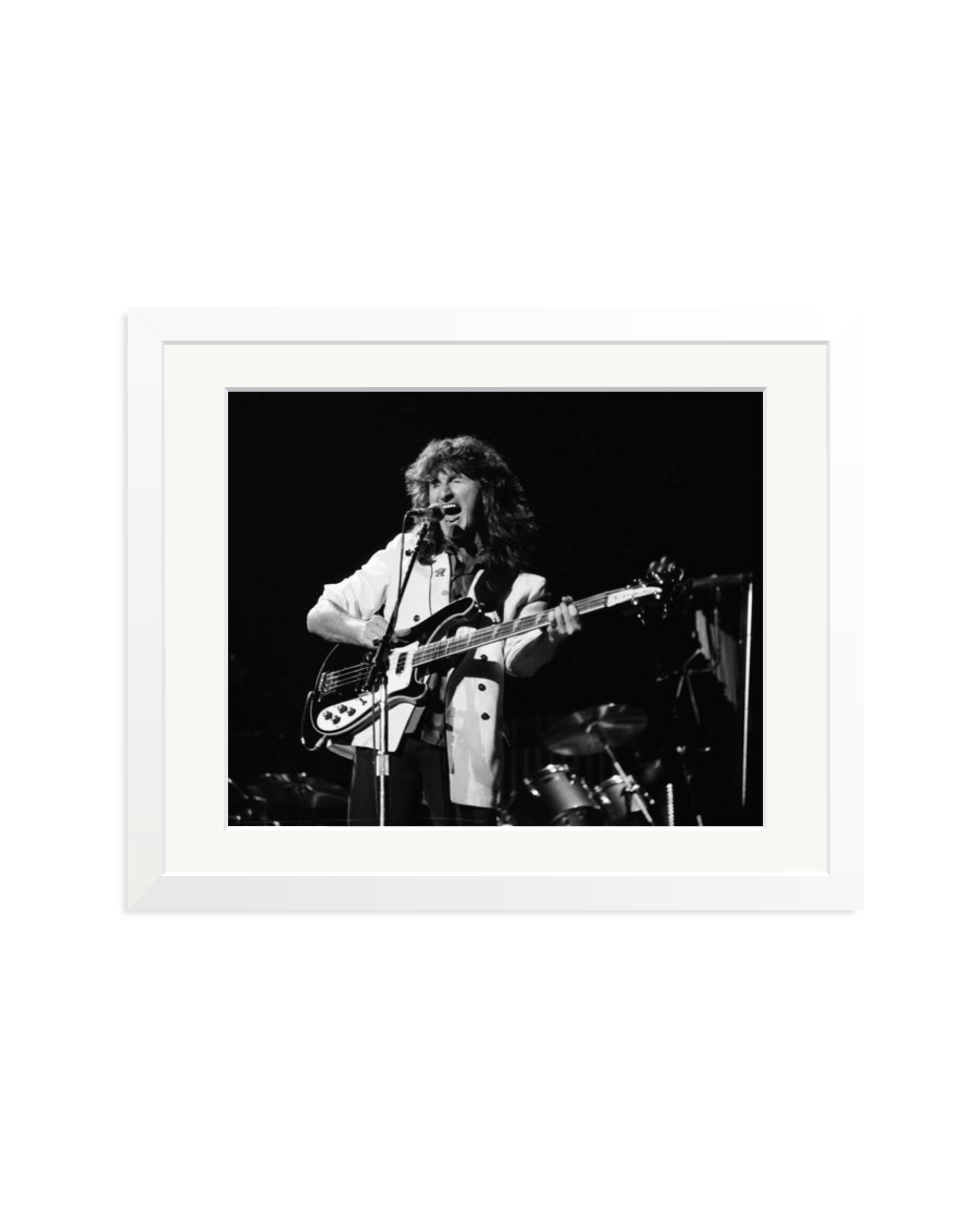 Geddy Lee of Rush 1982 White / Medium