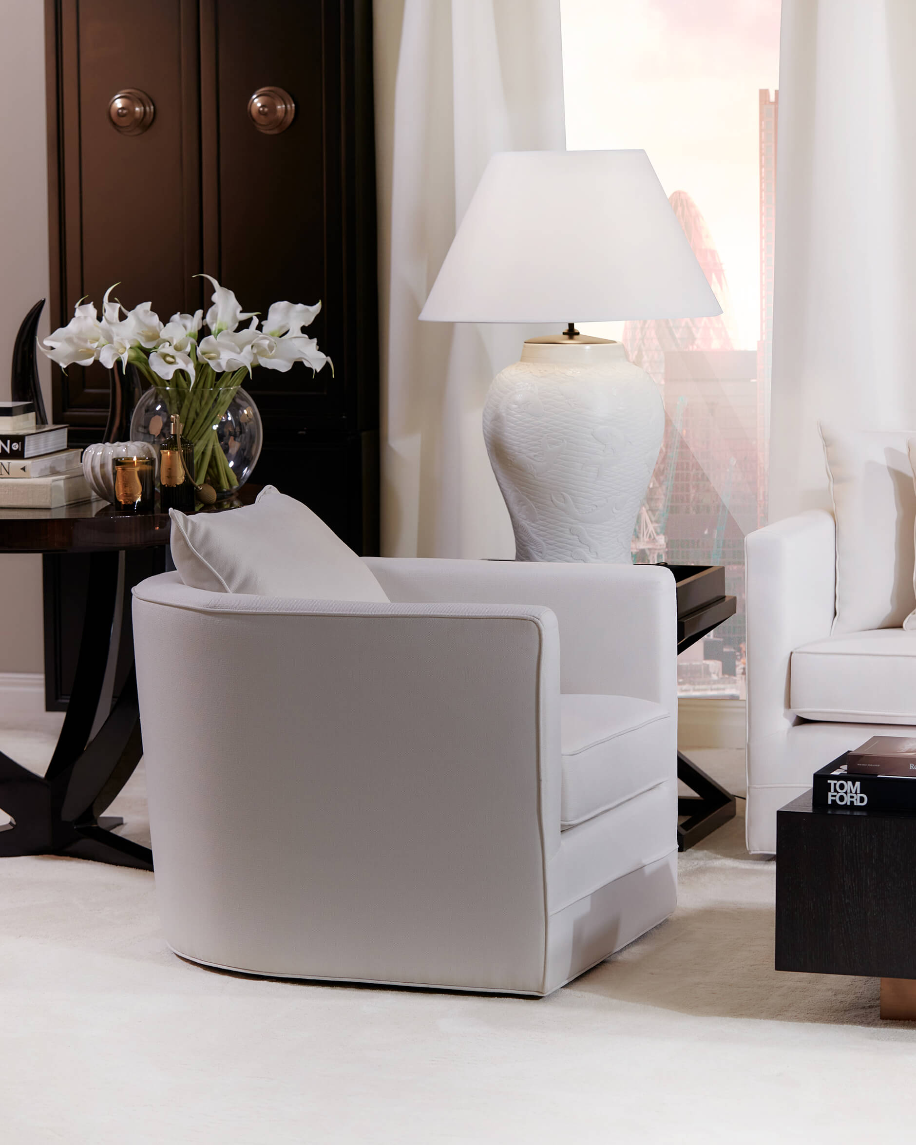 Monroe fåtölj off-white