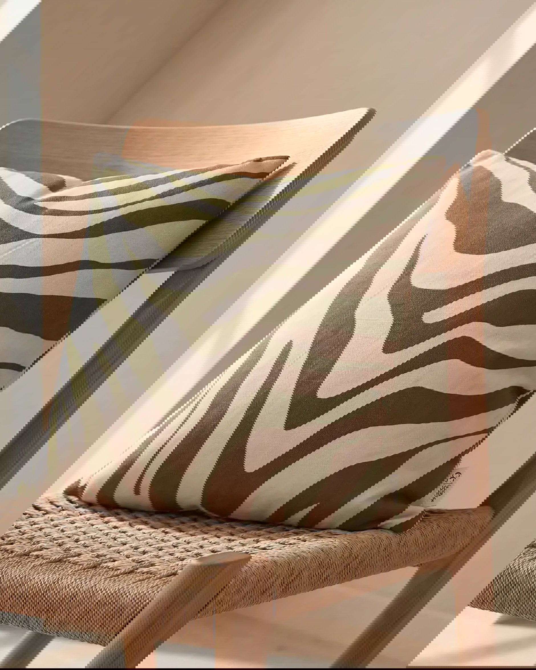 Savannah kuddfodral grön/off white