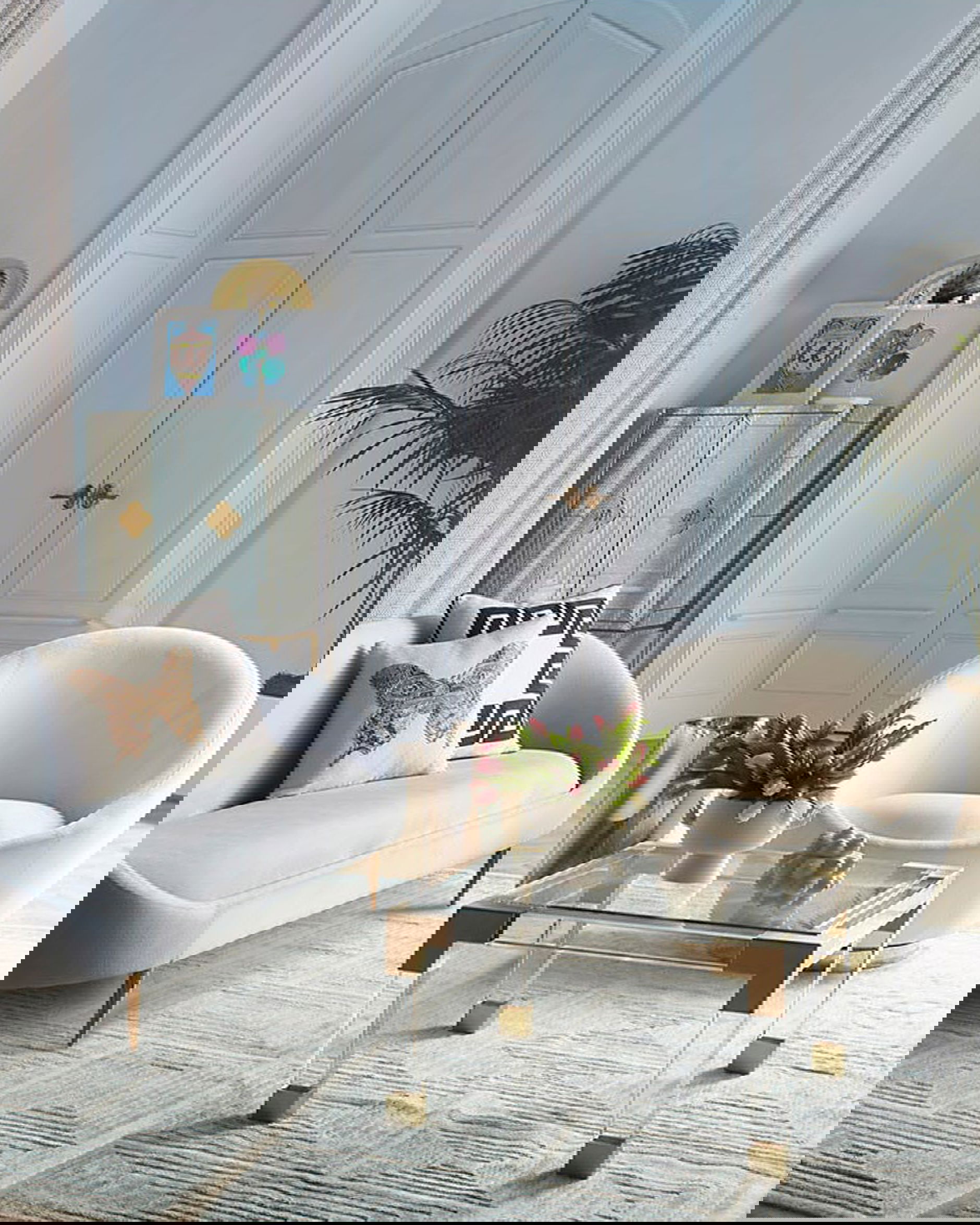 Ether snurrfåtölj vit