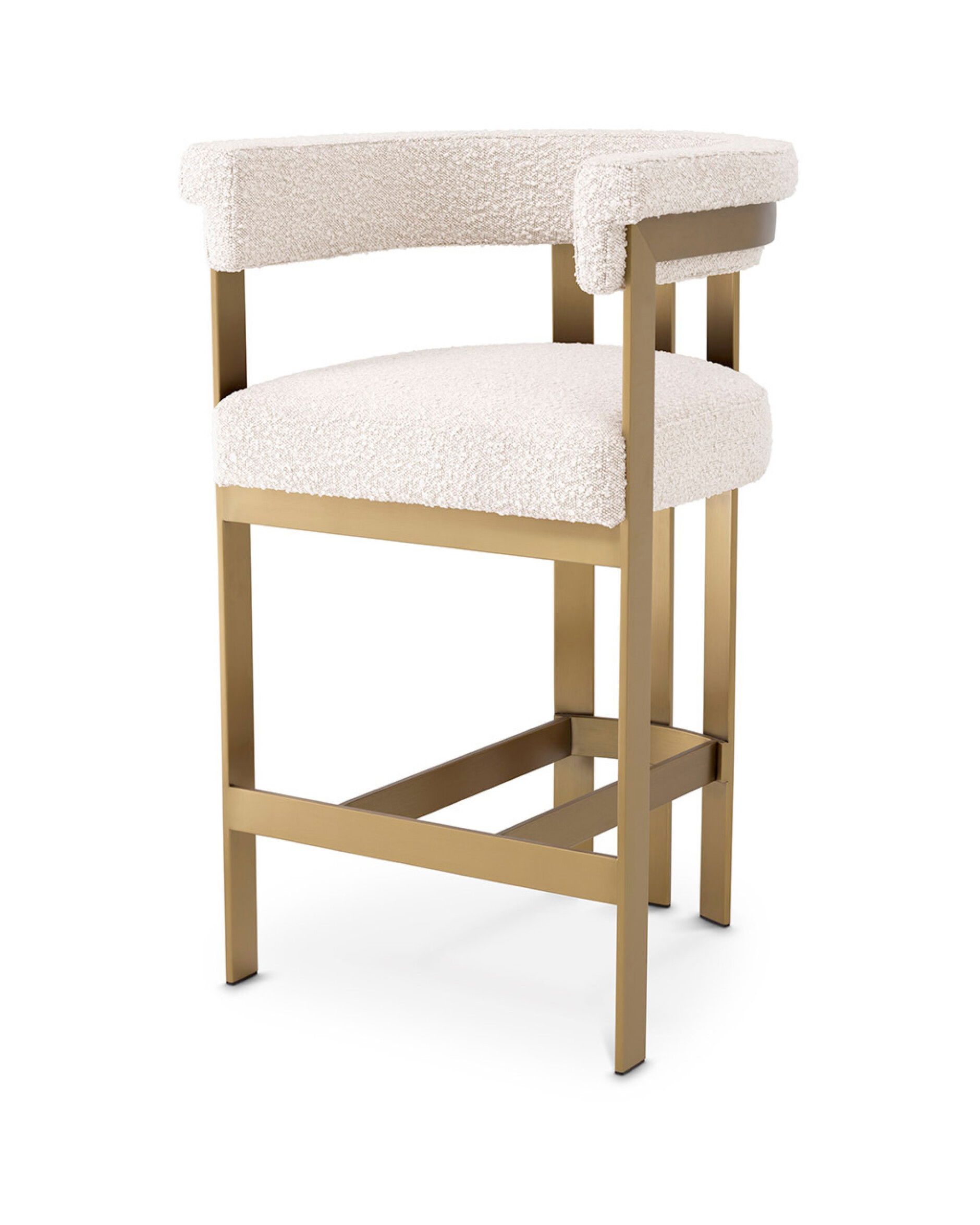 Clubhouse barstol bouclé cream