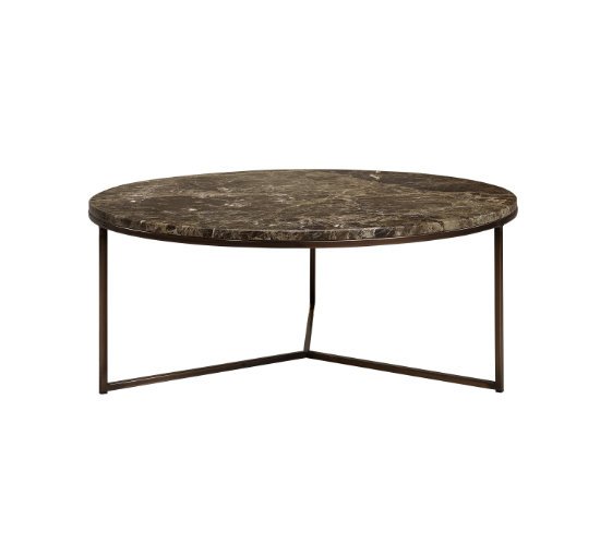 Ø100 - Cedes marble table bronze/dark brown