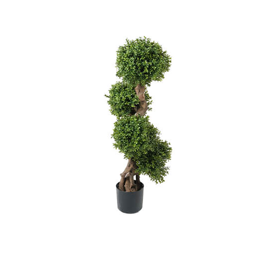 Artificial green boxwood plant 110 cm