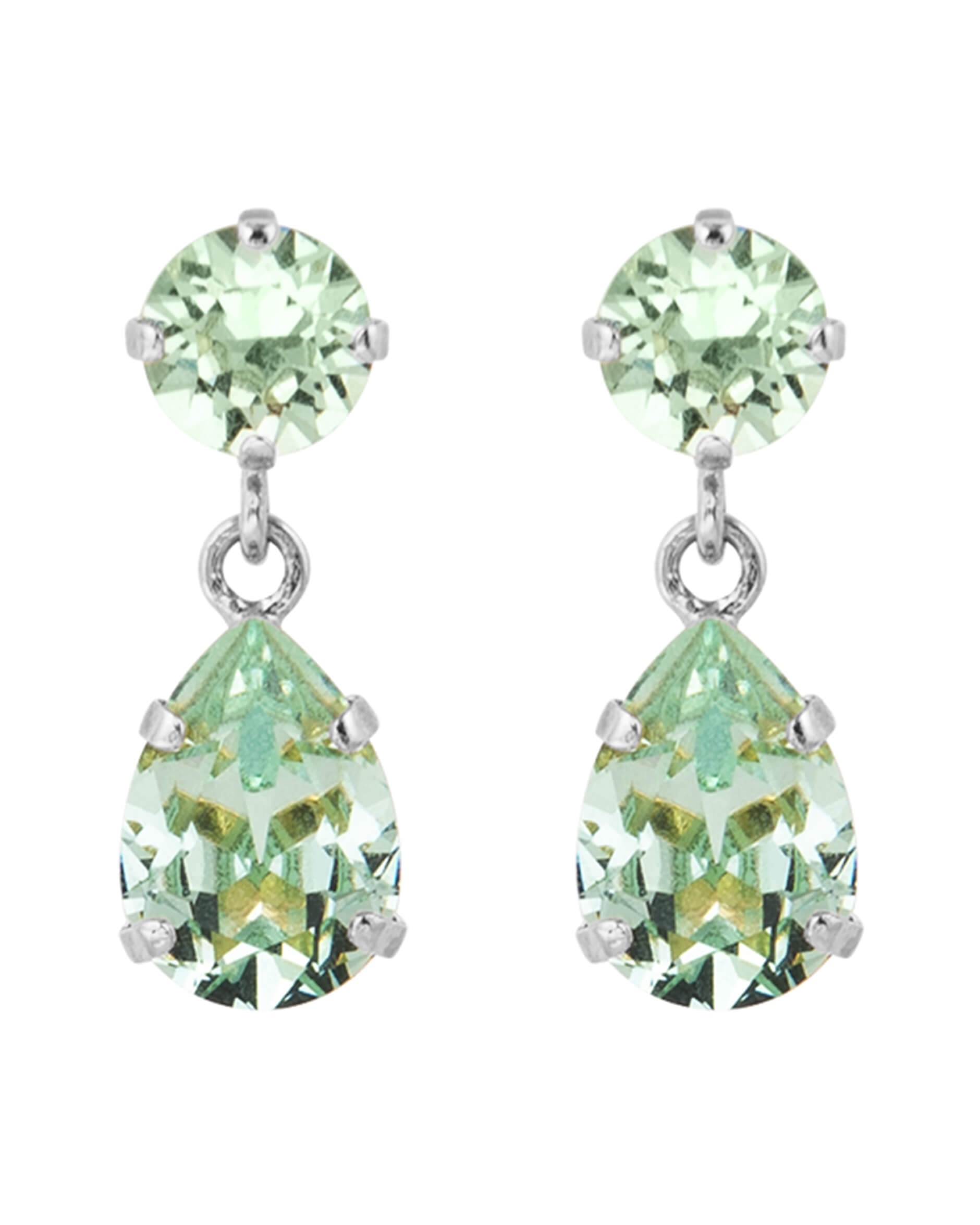 Mini Drop örhängen chrysolite rhodium