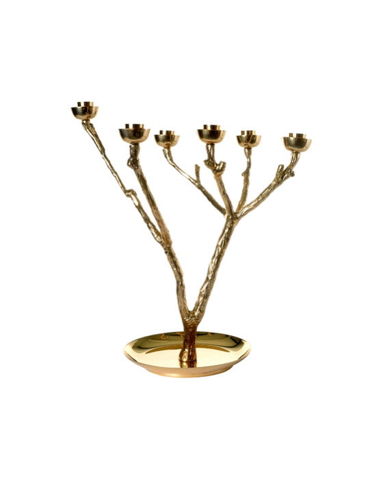 Twiggy ljusstake guld s